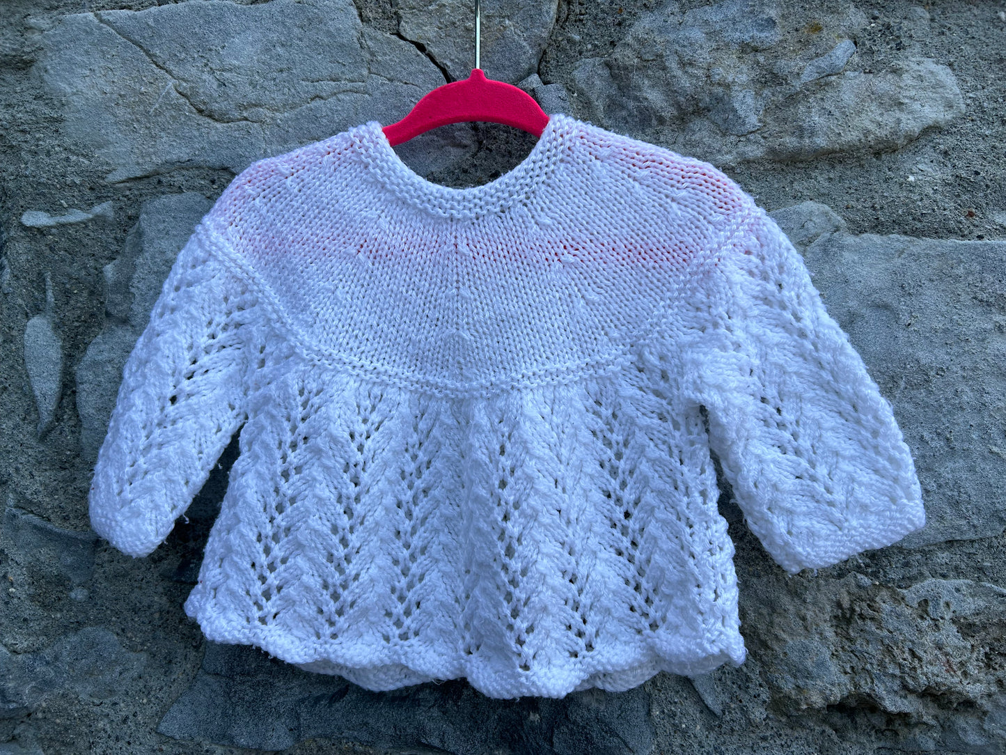 White pointelle cardigan 6-9m (68-74cm)