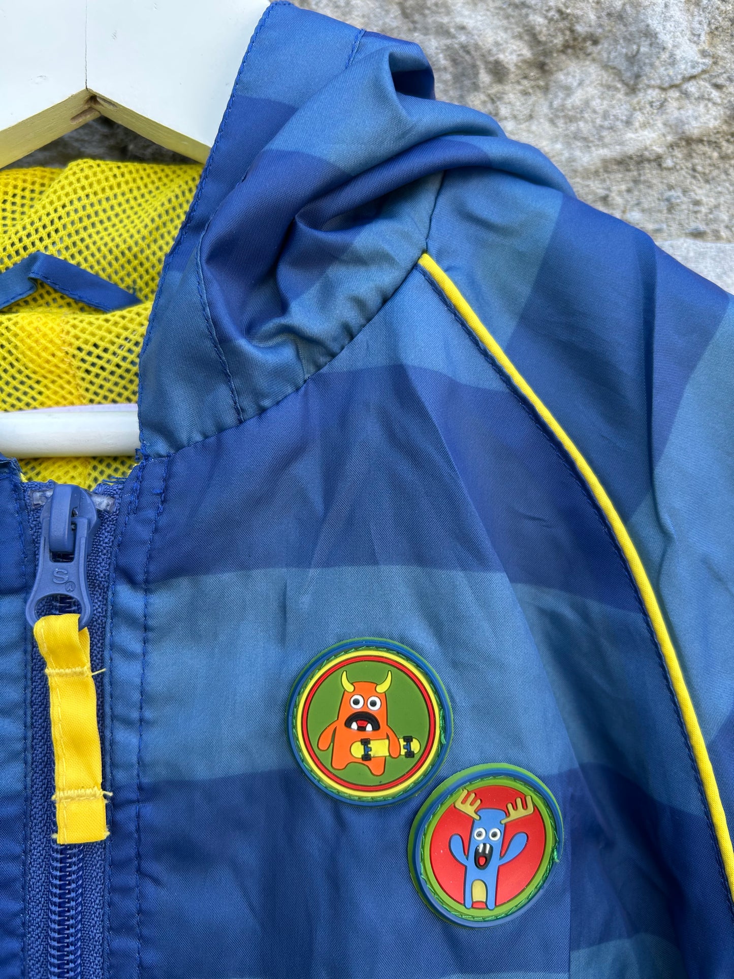 Blue&navy stripes monster puddle suit 18-24m (86-92cm)