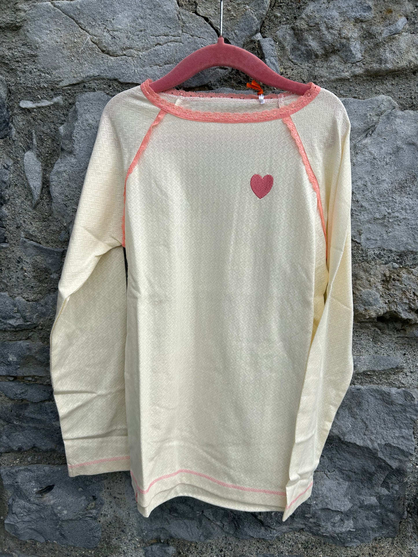 White pointelle top 8y (128cm)