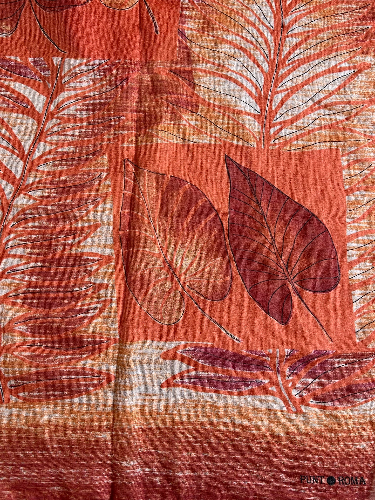 Orange leaves scarf