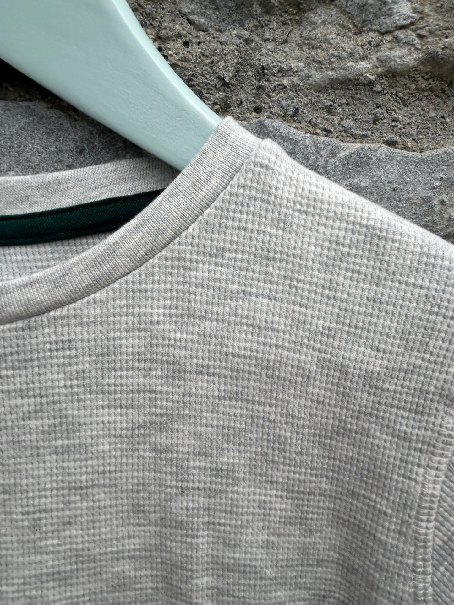 Grey waffle top 10y (140cm)