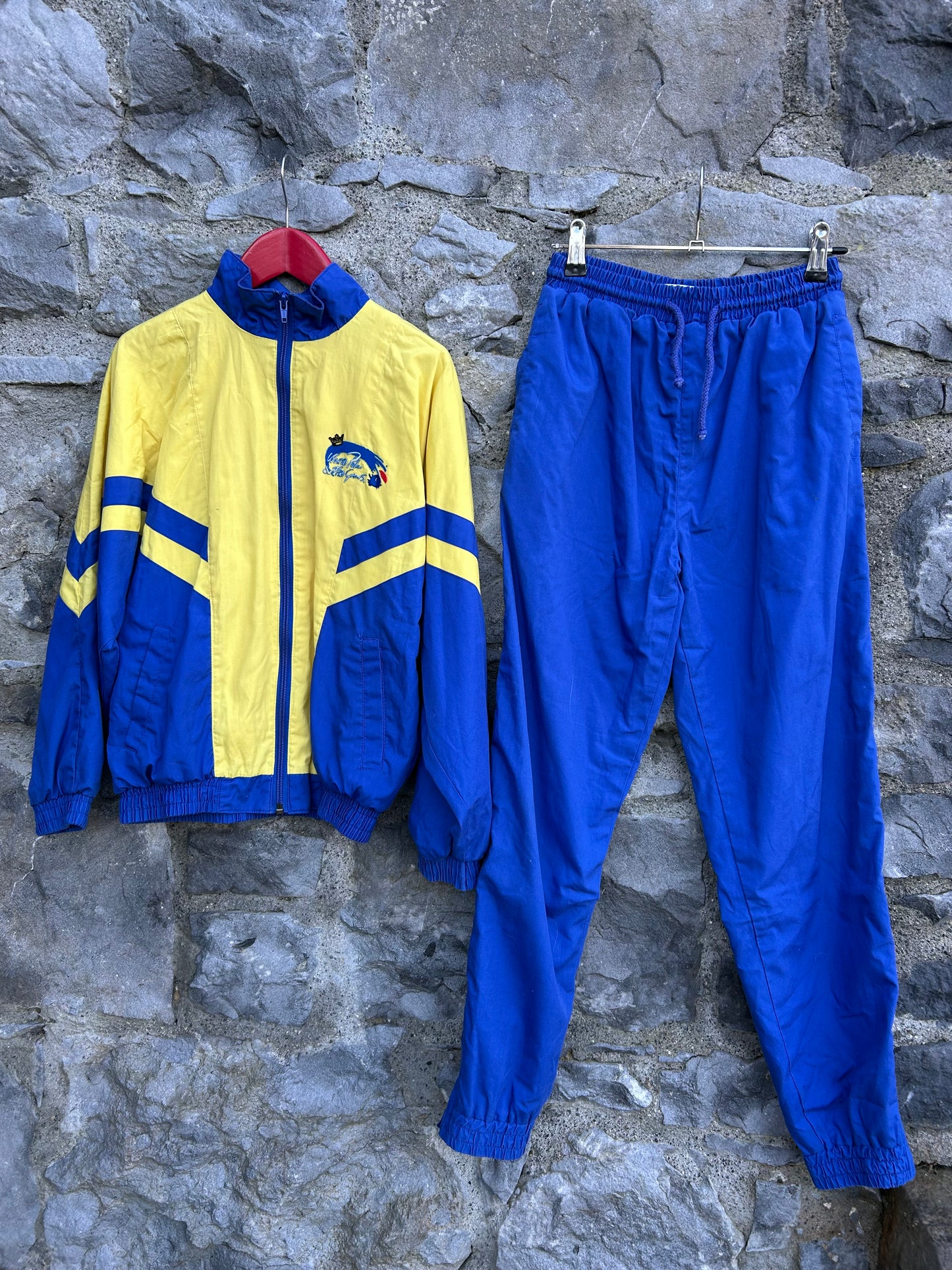 80s blue&yellow tracksuit 9-10y (134-140cm)