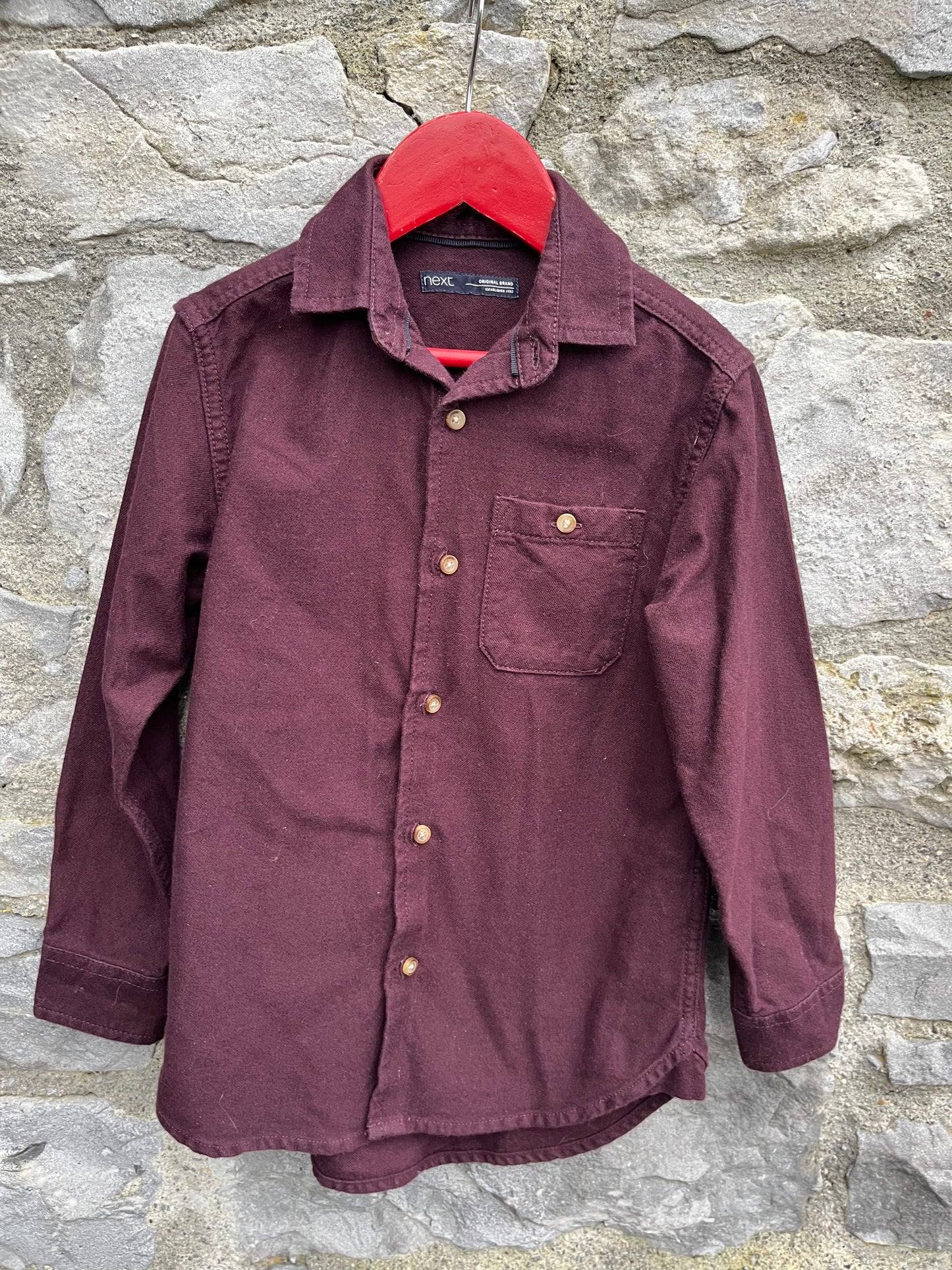 Maroon denim shirt 5-6y (110-116cm)