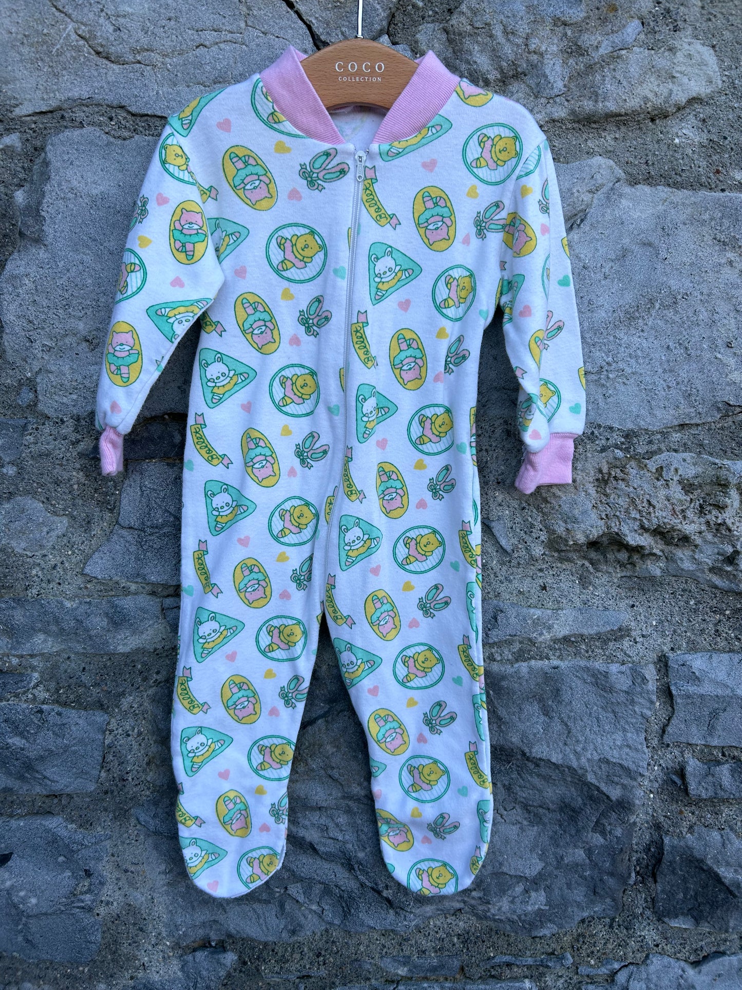 80s ballet bears onesie 0-3m (56-62cm)