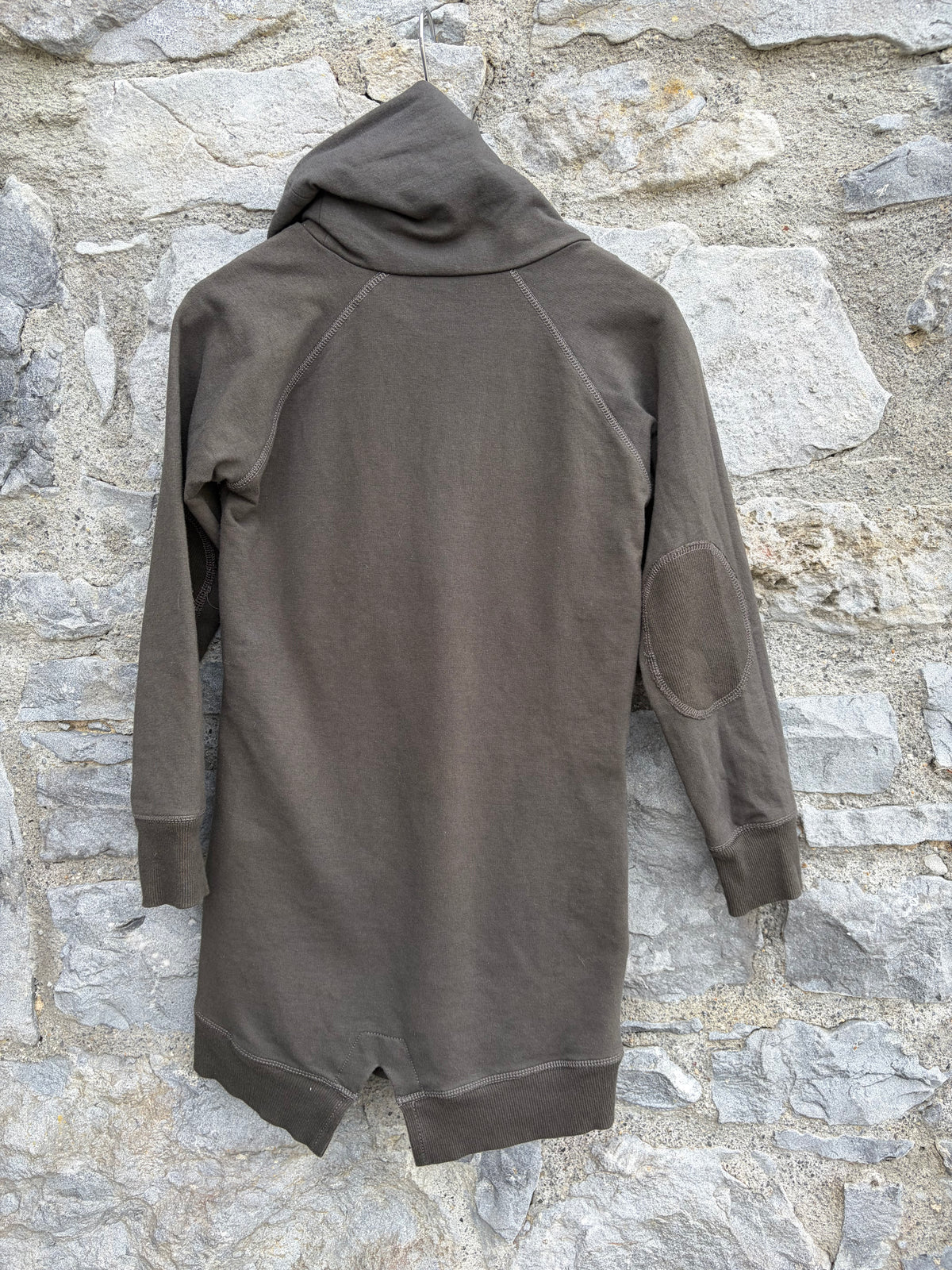 Olive green sweatshirt dress 9-10y (134-140cm)