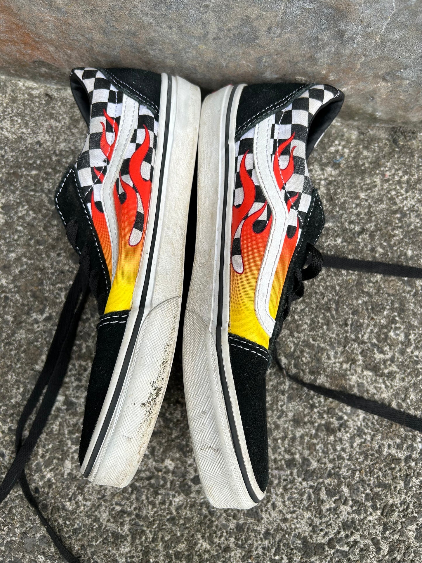 Fire&black checker trainers uk 3.5 (eu 36.5)