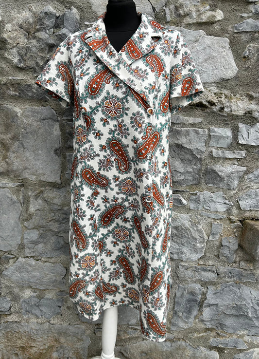 80s Paisley dress uk 12
