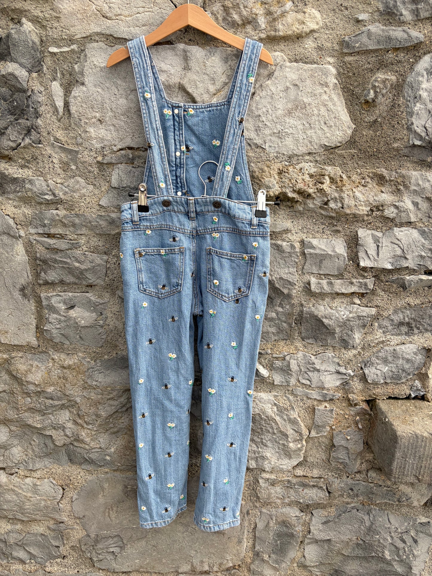 Bees denim dungarees 6-7y (116-122cm)