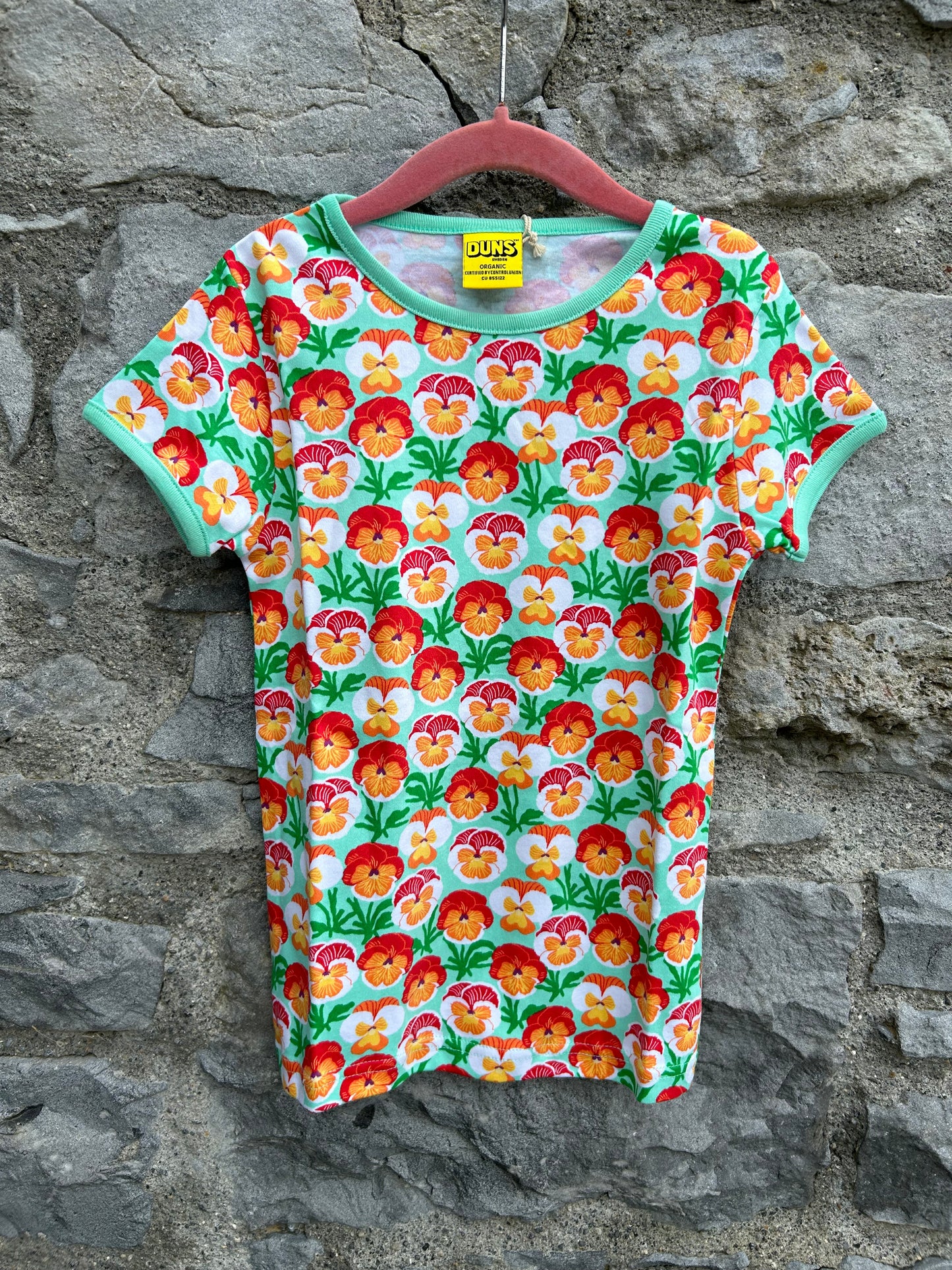 Pansy beach glass T-shirt 7y (122cm)