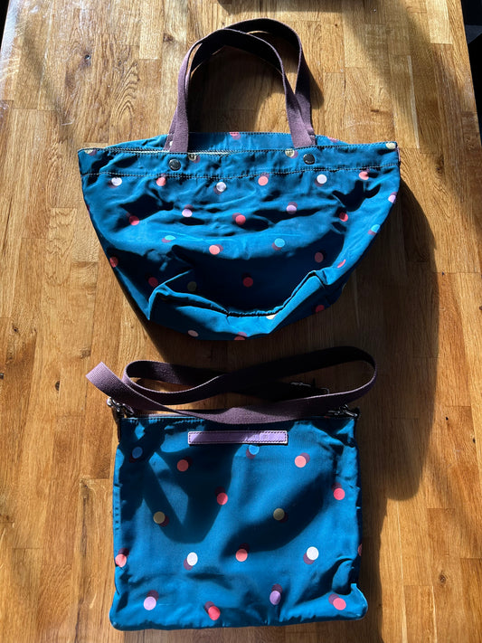 Teal&dots bag set