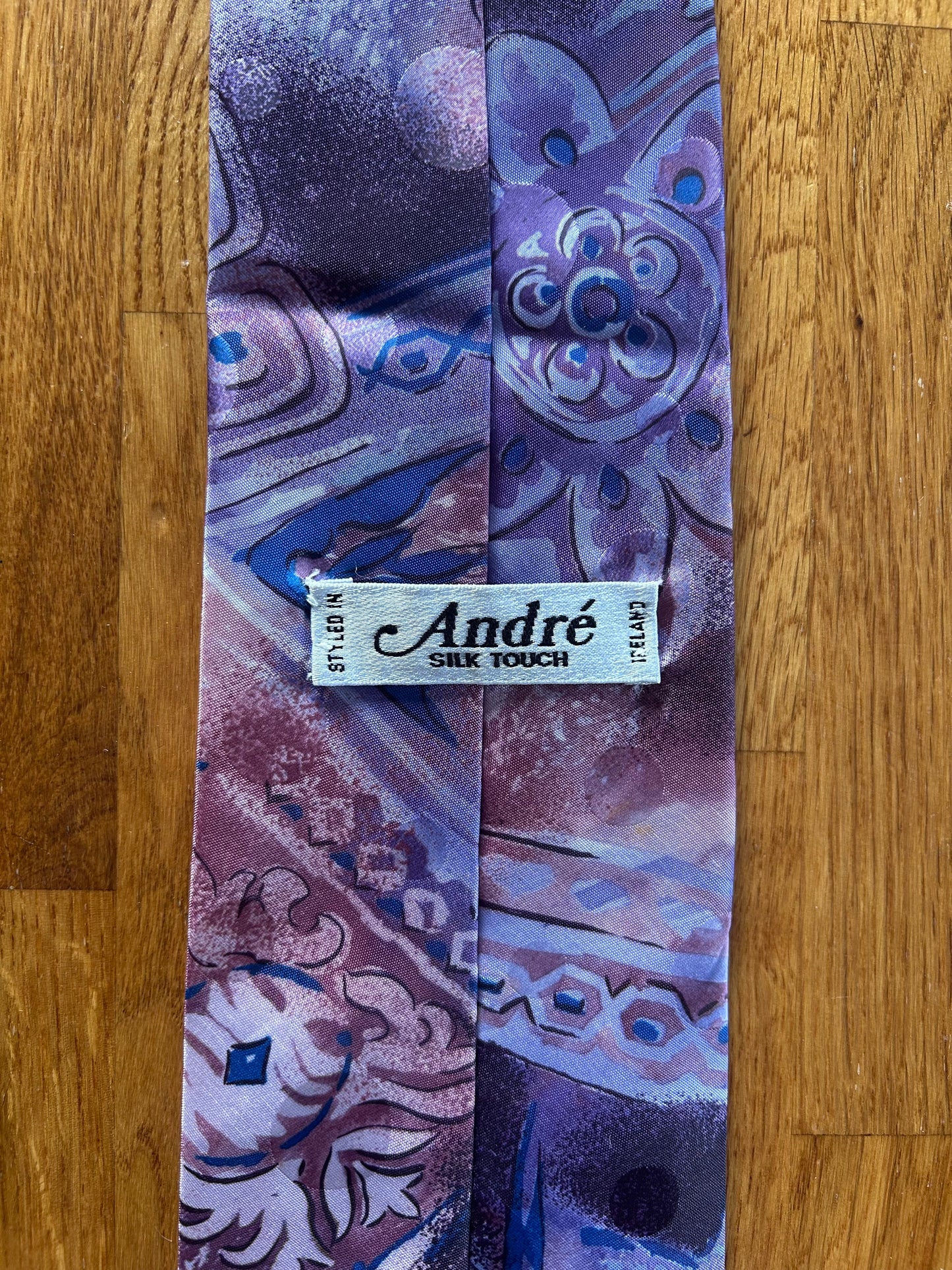 Purple abstract tie