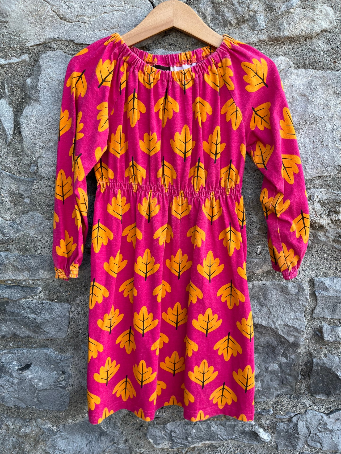 Pink leaves singoalla dress 4y (104cm)