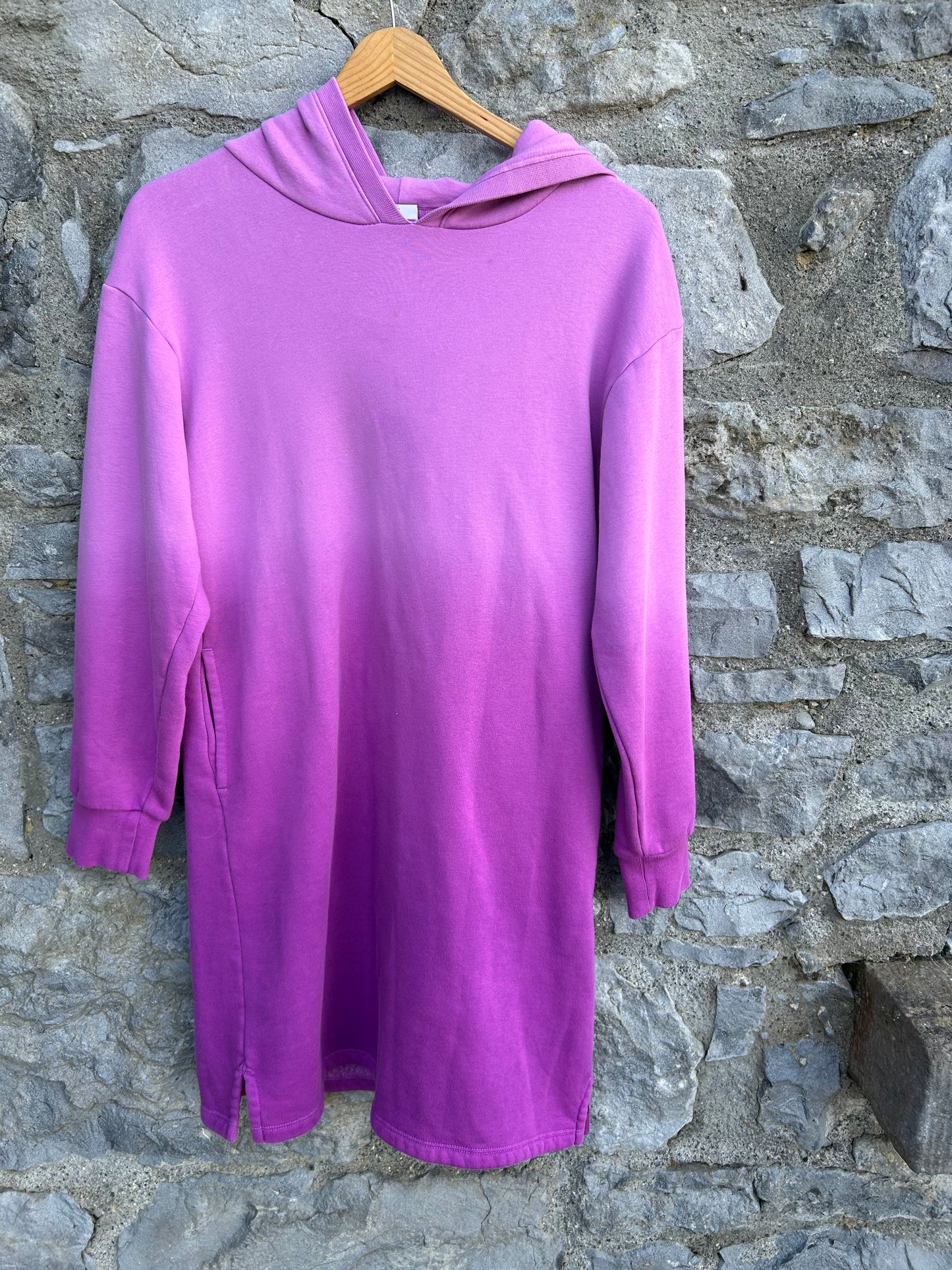 Purple ombré hooded dress 12y (152cm)