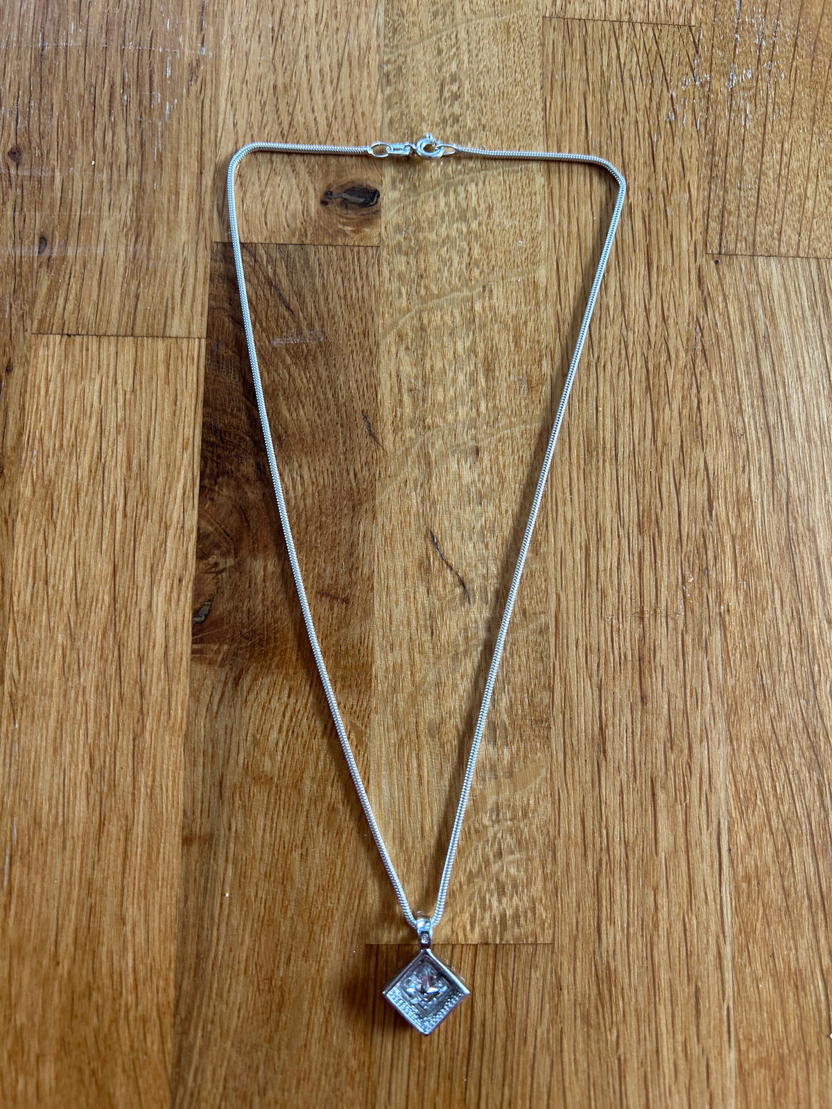 Squary silver necklace