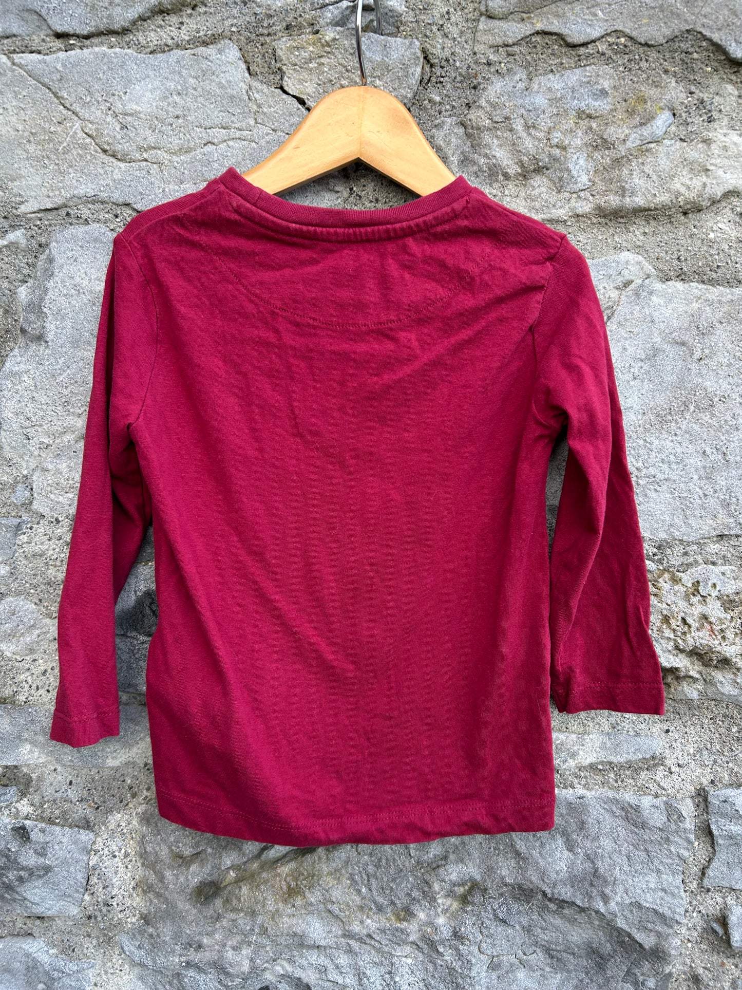 Rocket maroon top 2-3y (92-98cm)