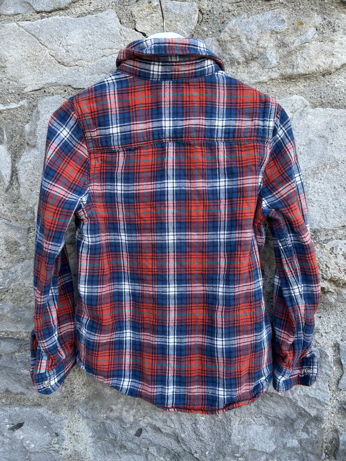 Red&navy check shirt 4-5y (104-110cm)