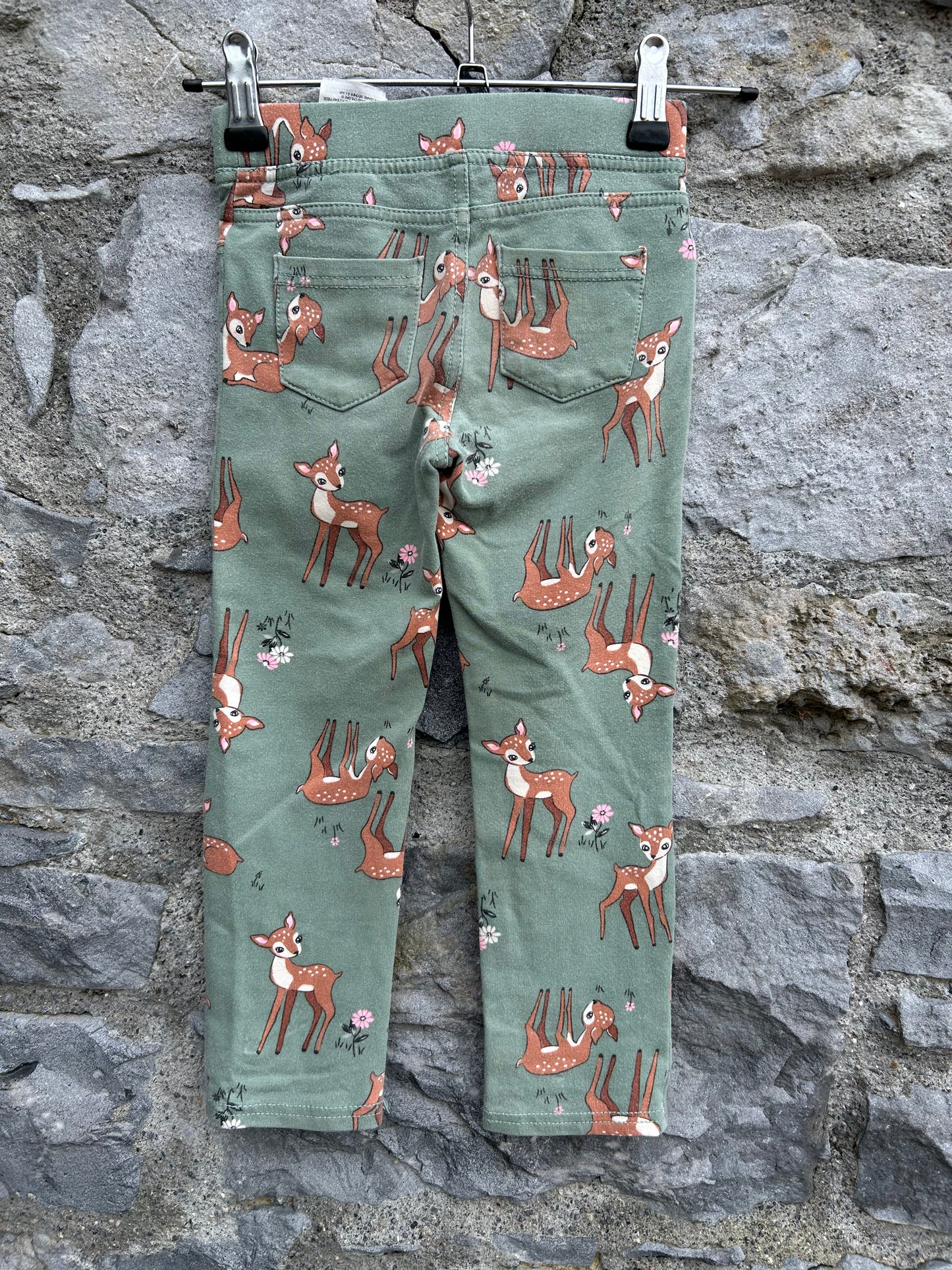 Fawn green jeggings 4-5y (104-110cm)