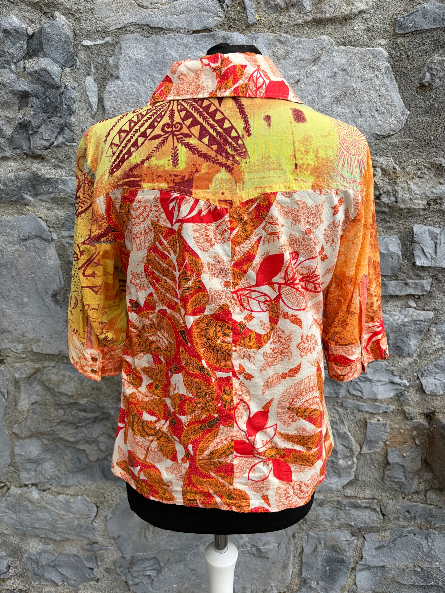 Y2K orange blouse uk 6-8