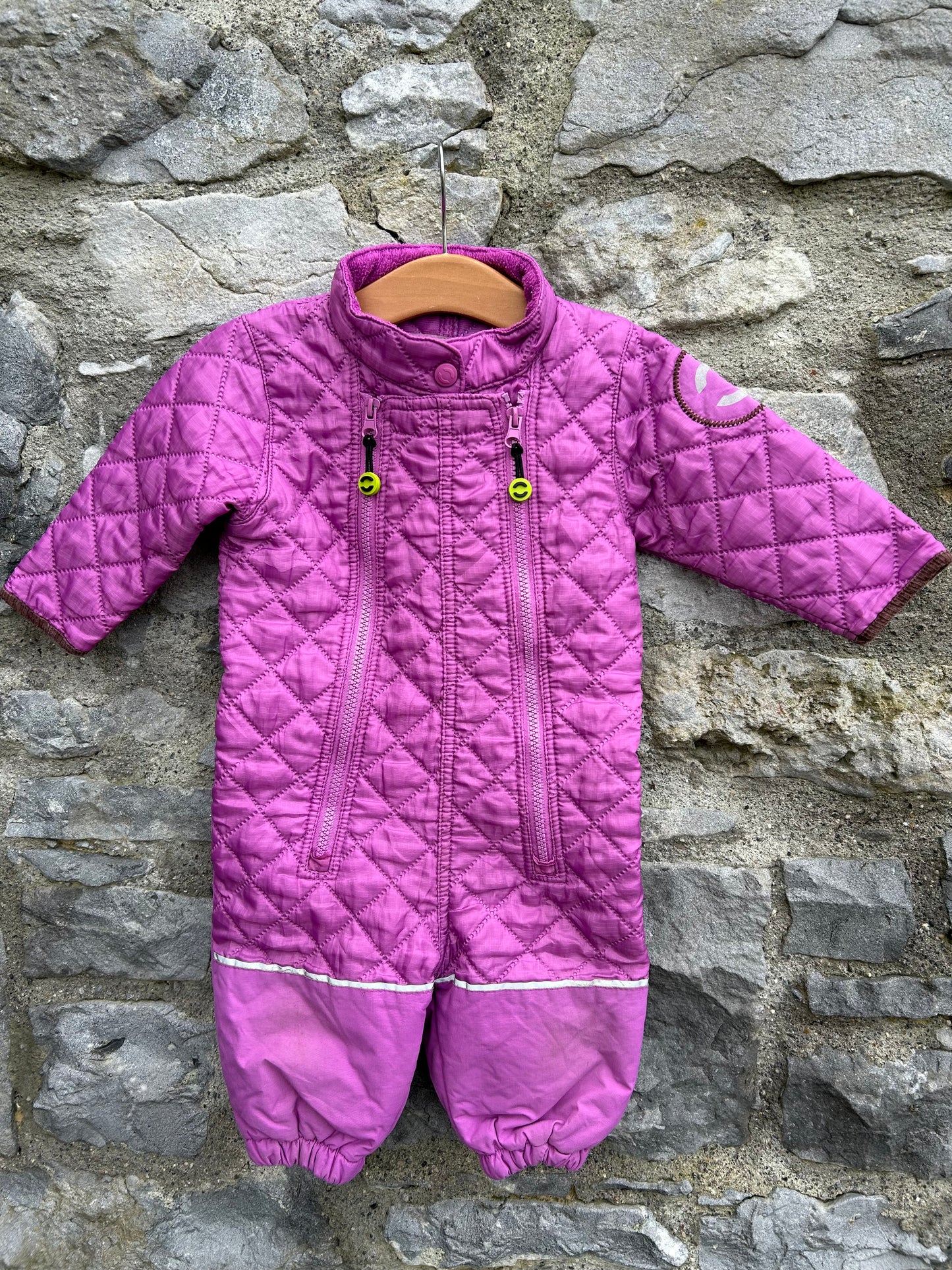 Pink quilted pramsuit 9m (74cm)