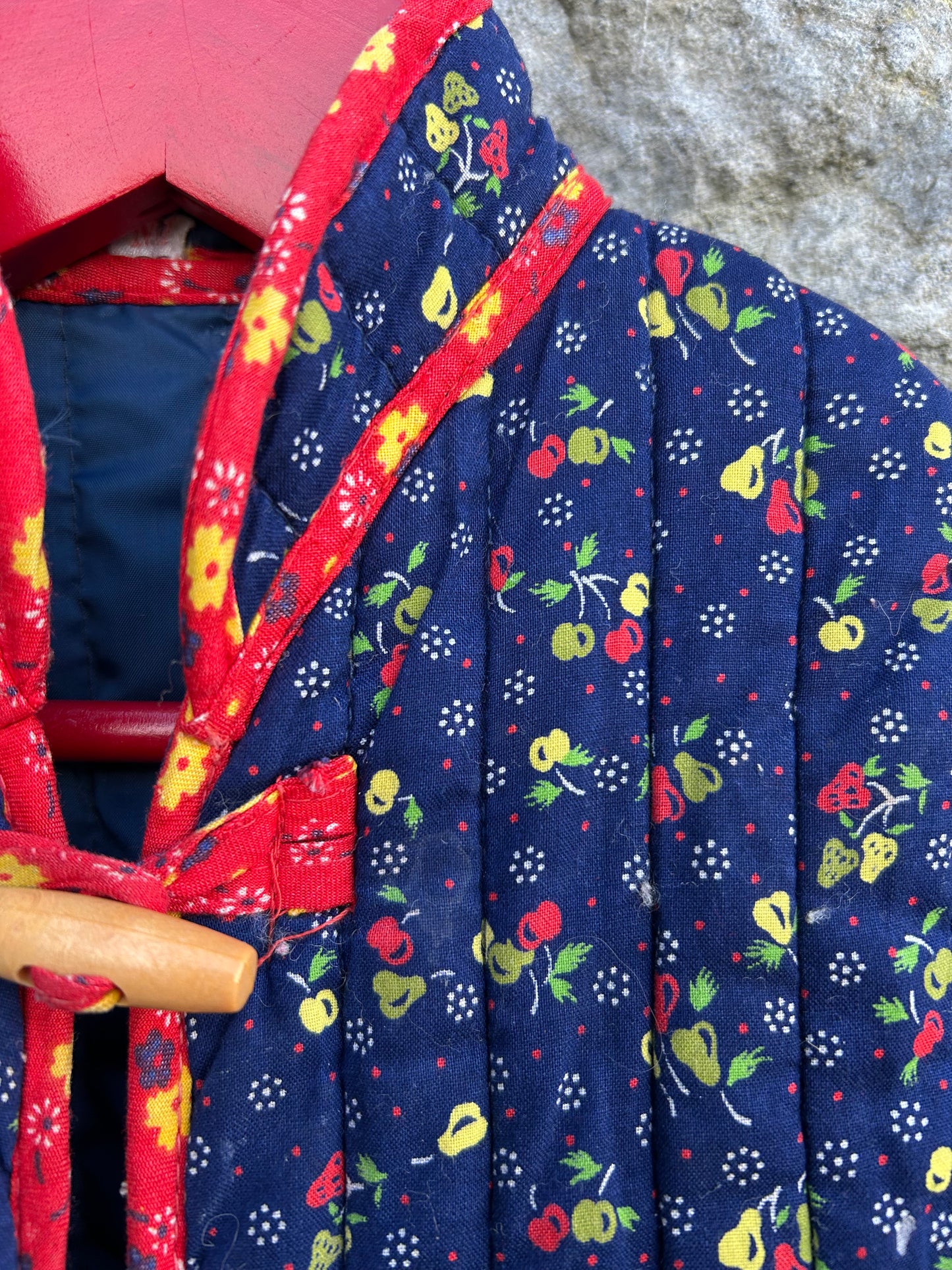 90s navy fruit jacket 5-6y (110-116cm)