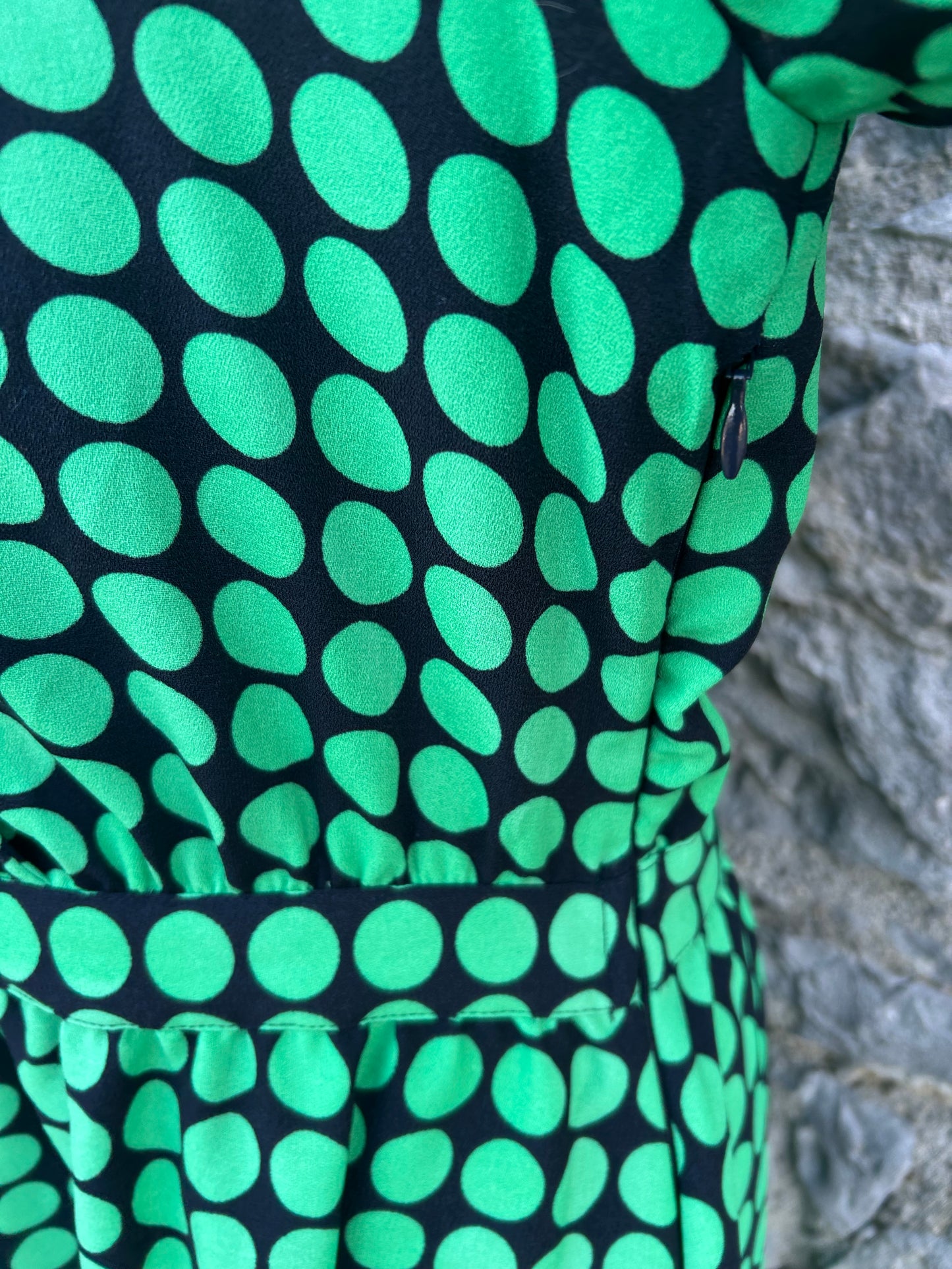 Spotty green dress uk 14