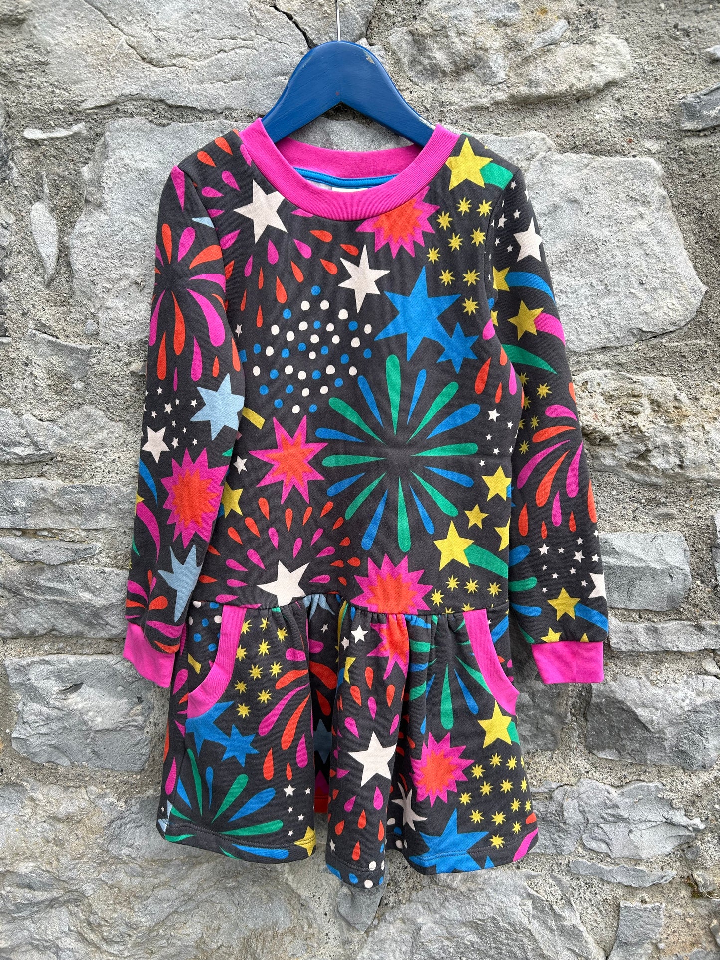 MB Colourful stars sweat dress 7-8y (122-128cm)