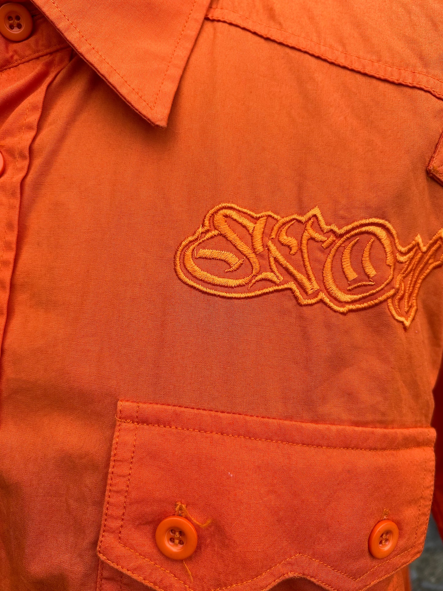 Y2K orange shirt Small