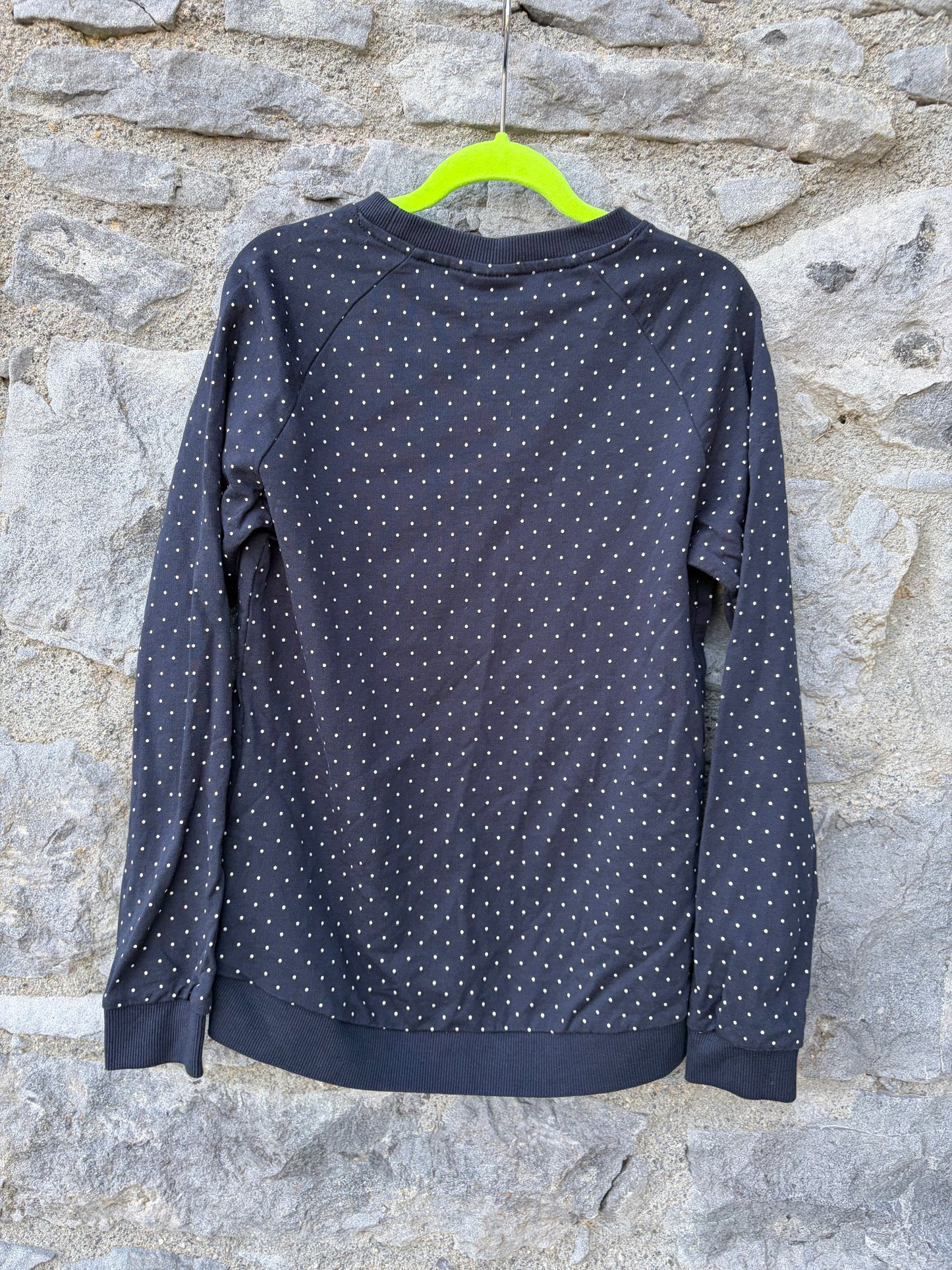 Spotty navy sweatshirt 9-10y (134-140cm)