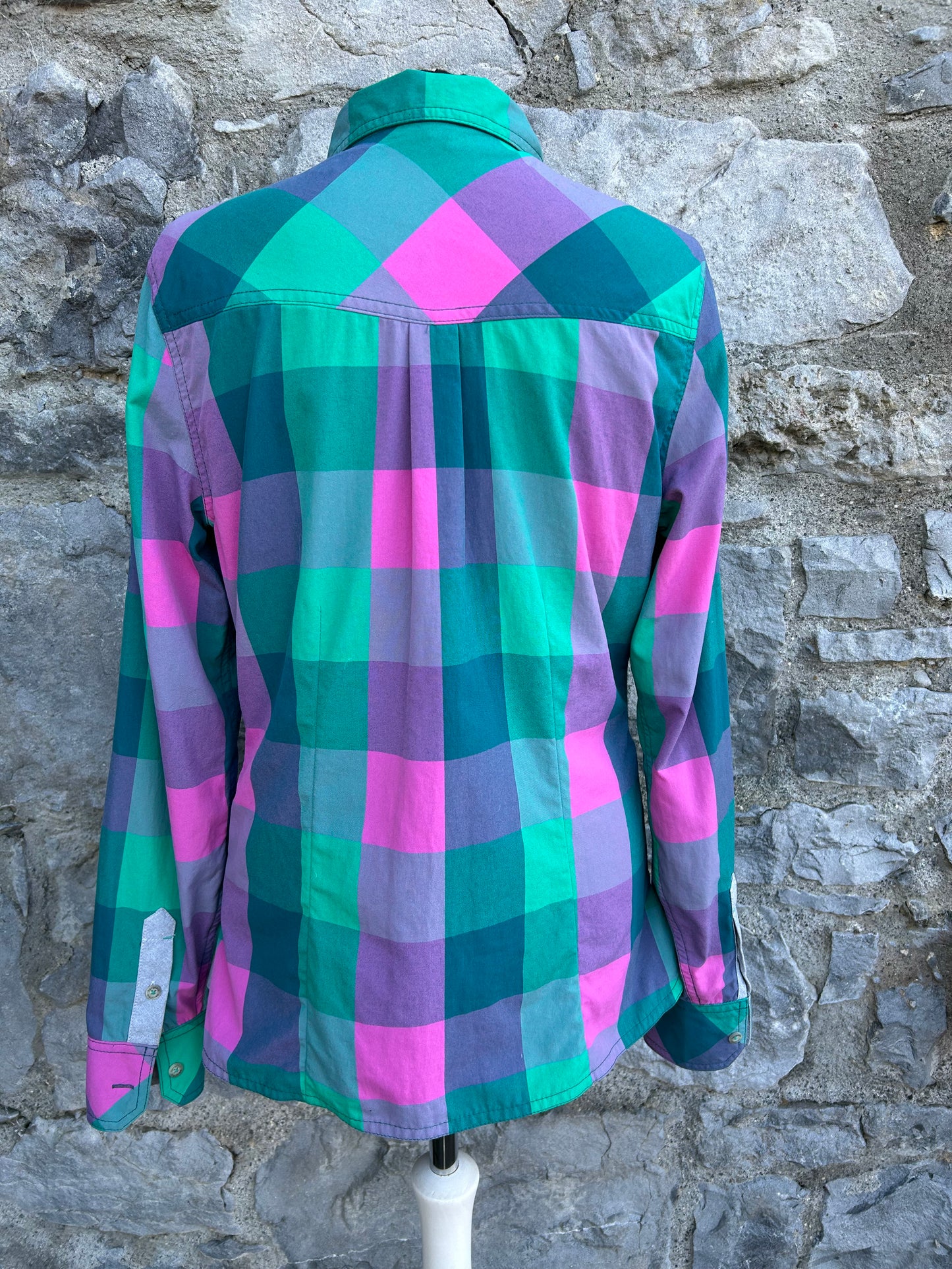 Pink&teal check shirt uk 12