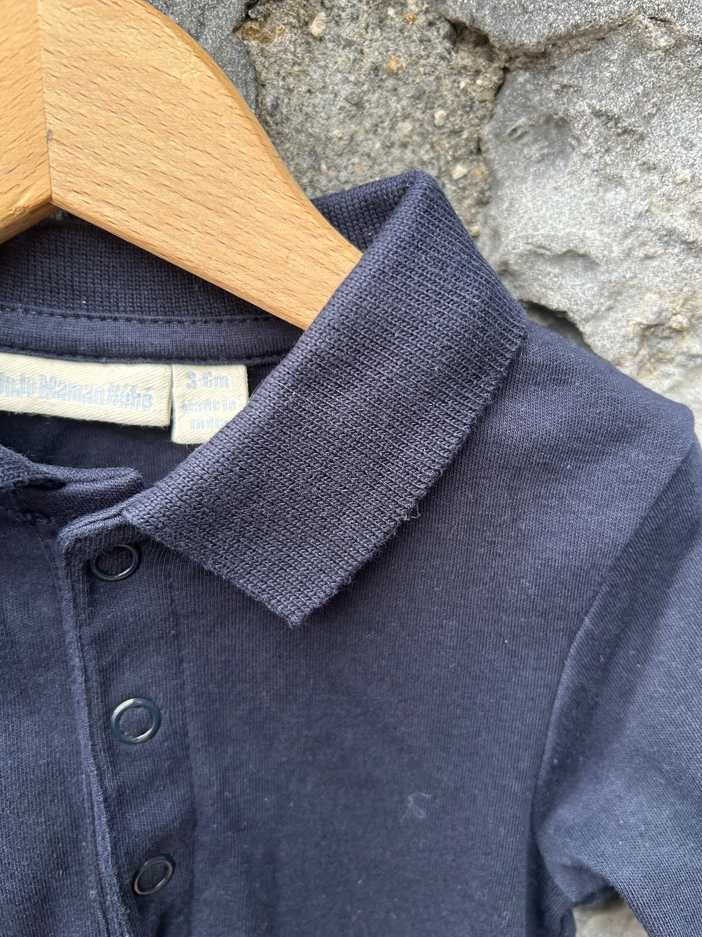 Navy polo vest 3-6m (62-68cm)