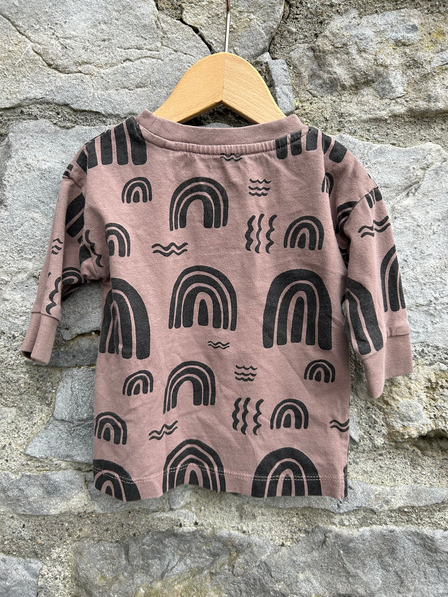 Rainbow brown top 3-6m (62-68cm)
