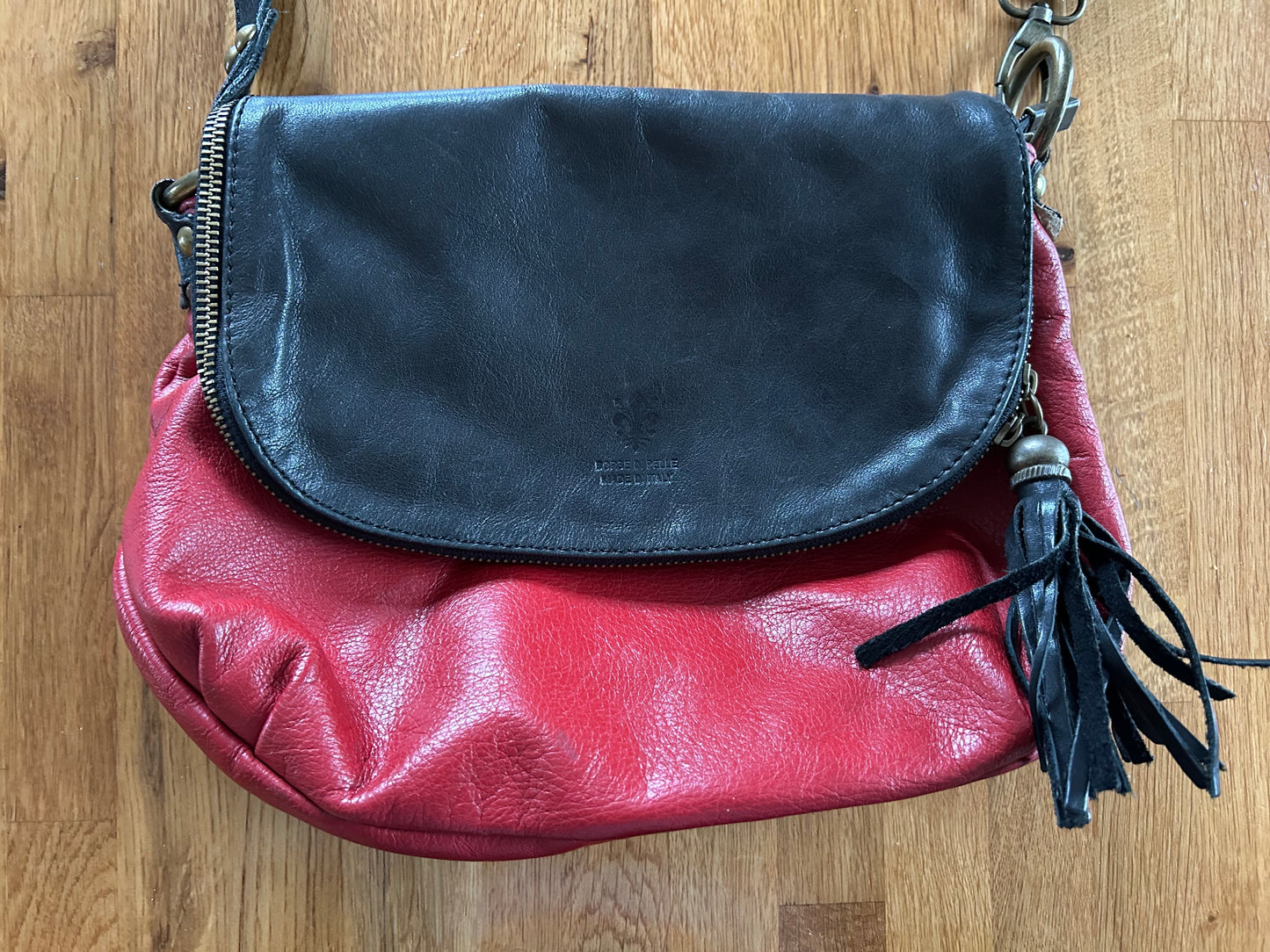 Red&black crossbody bag
