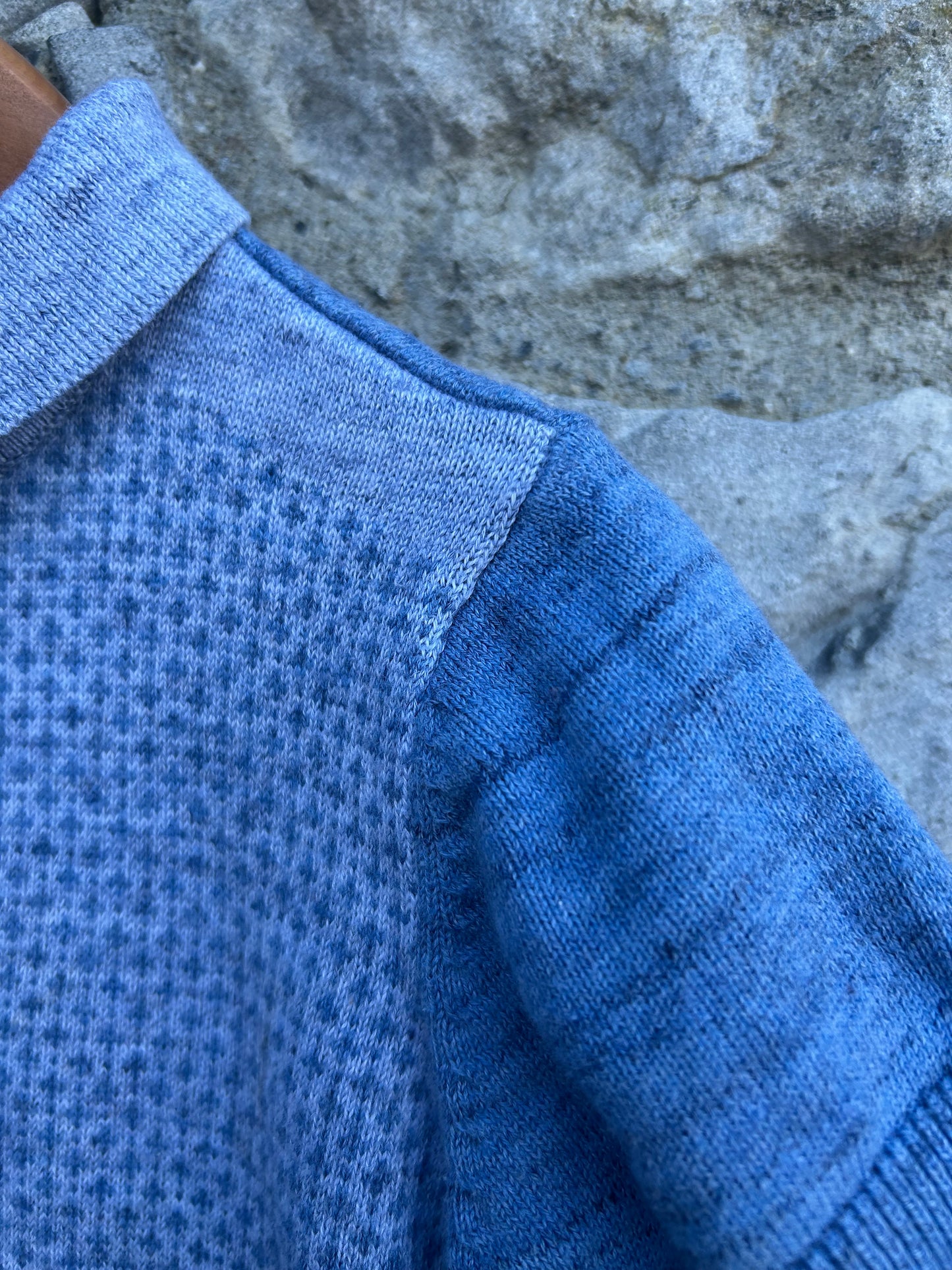 Blue polo knitted top 12-18m (80-86cm)