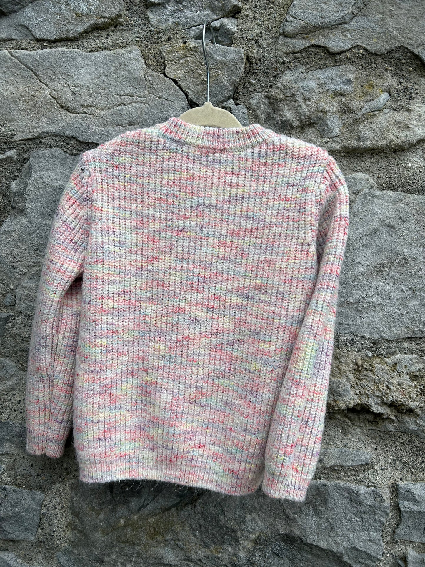 Pink melange cardigan 2-3y (92-98cm)