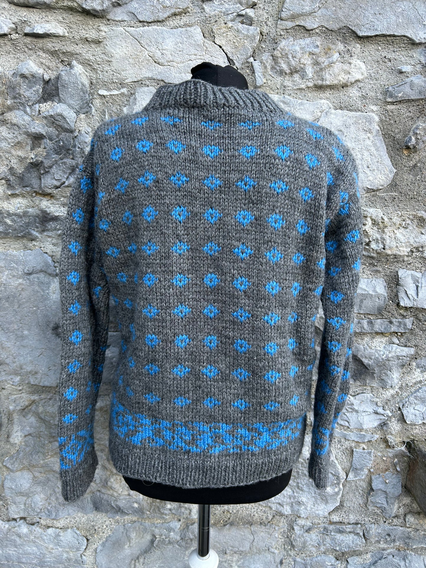 90s blue&grey jumper uk 10