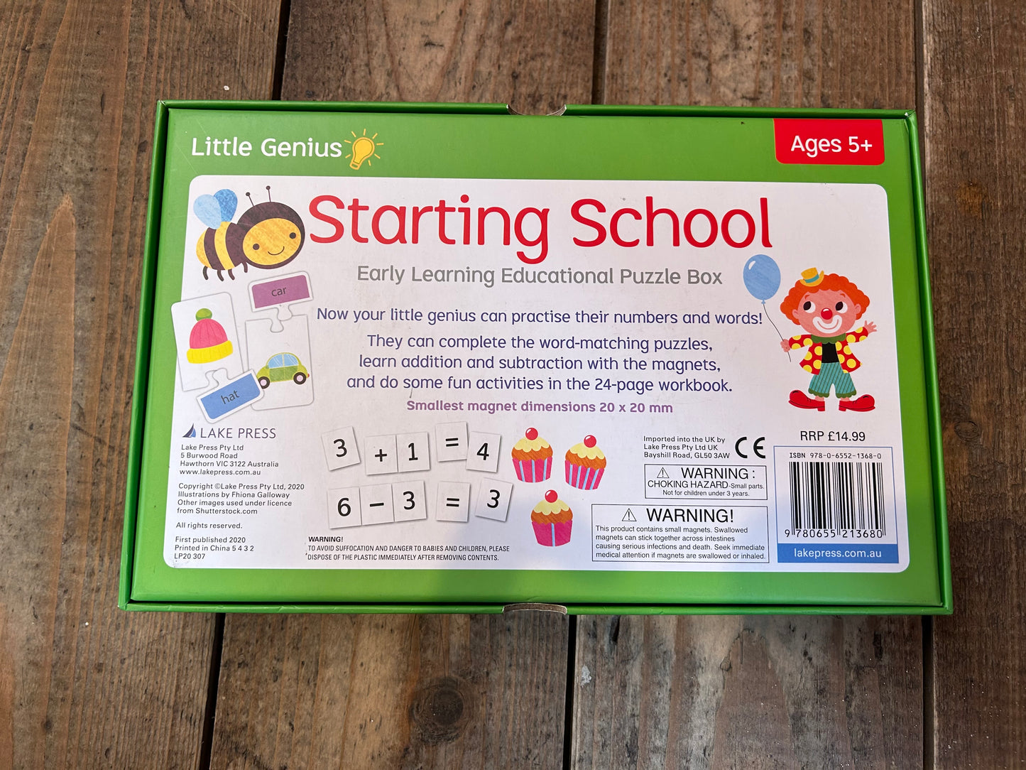 Starting school early counting puzzle box