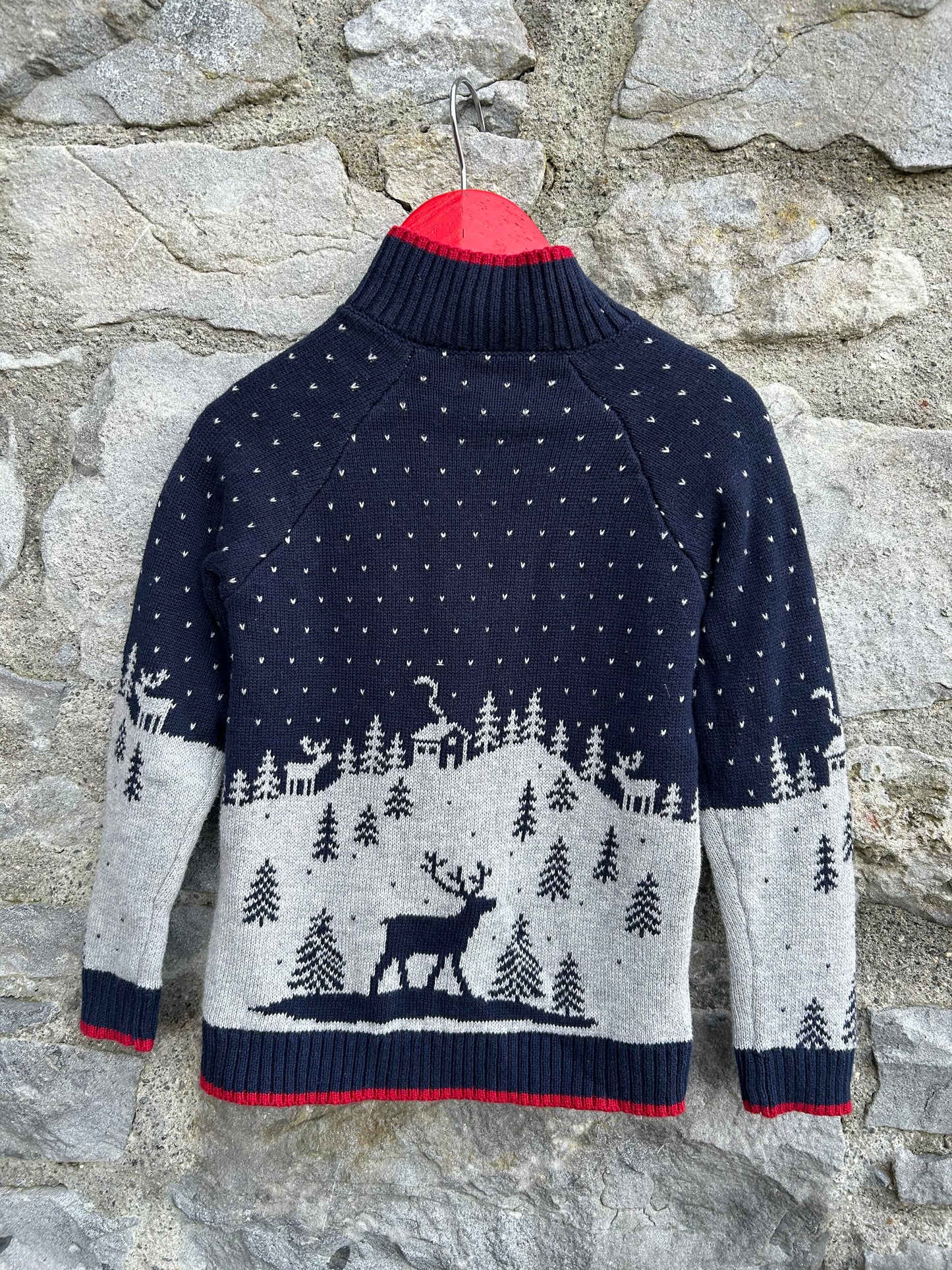 Navy Dale of Norway half Zip Sweater 3y (98cm)