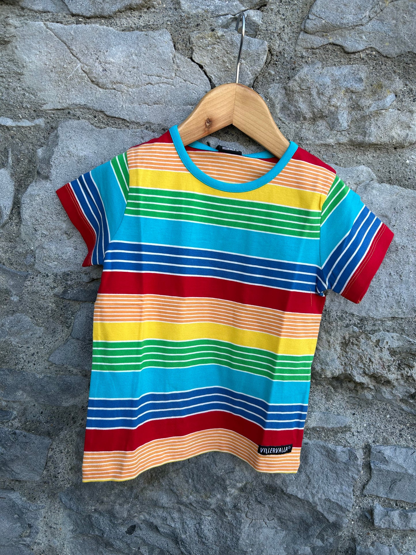 VV rainbow stripes T-shirt 2y (92cm)