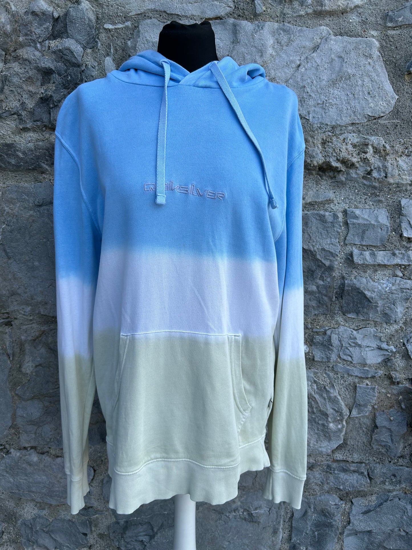 Blue&beige ombré hoodie Small