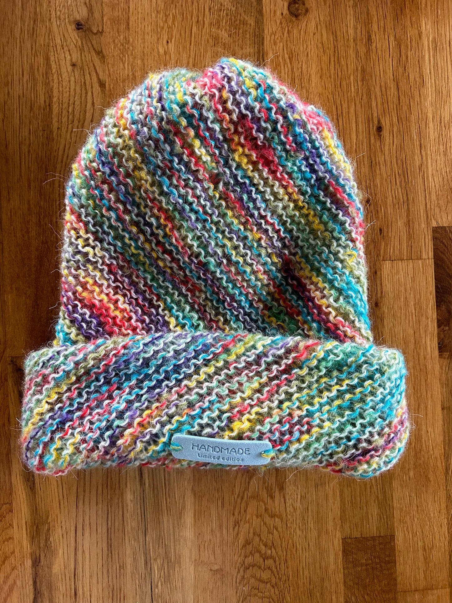 Handmade rainbow hat 52-56cm