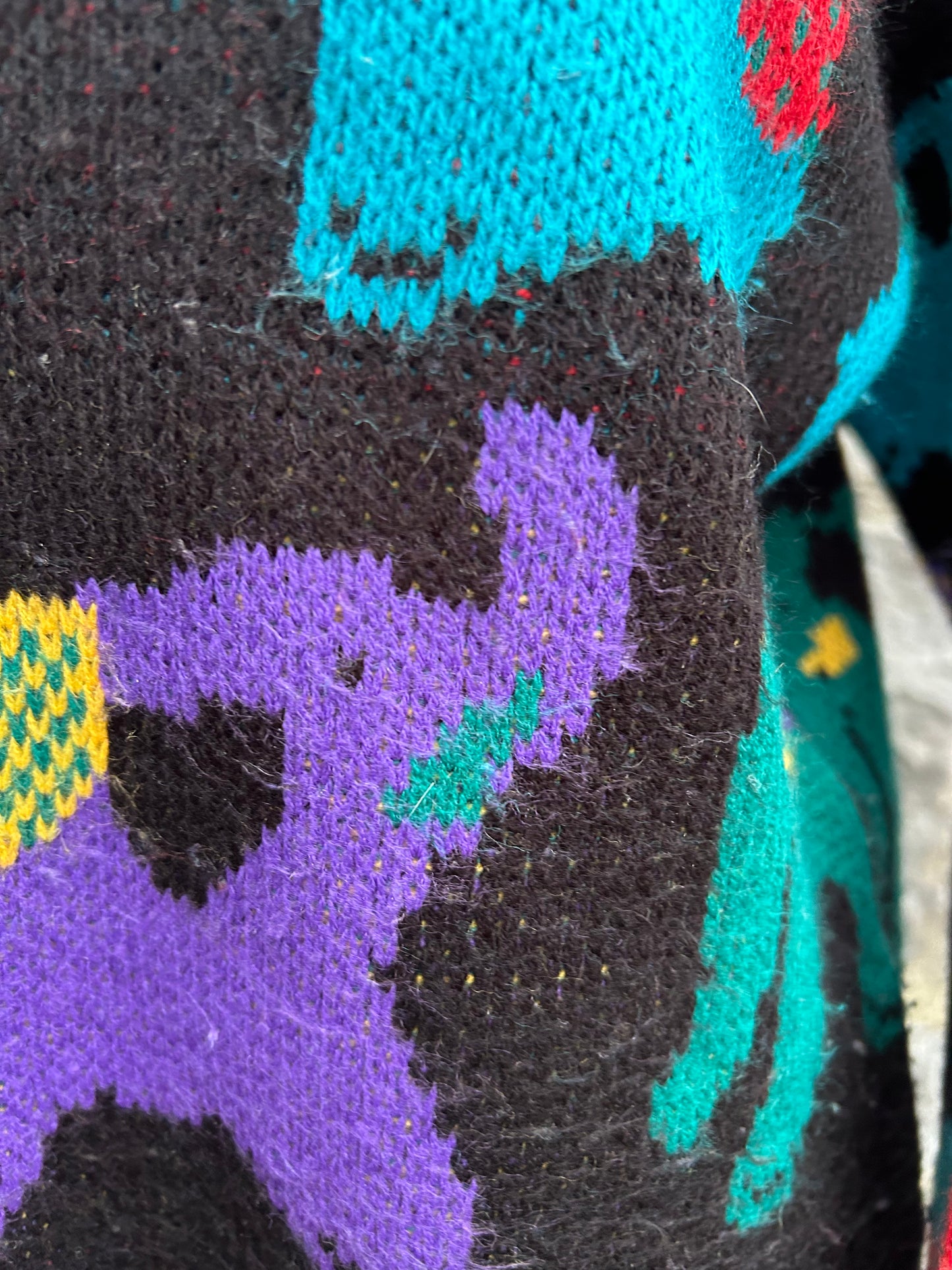 80s colourful elephants jumper uk 6-8