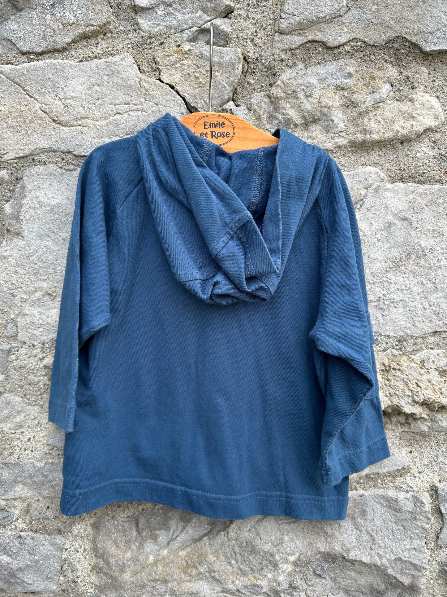 Navy hoodie 12-18m (80-86cm)