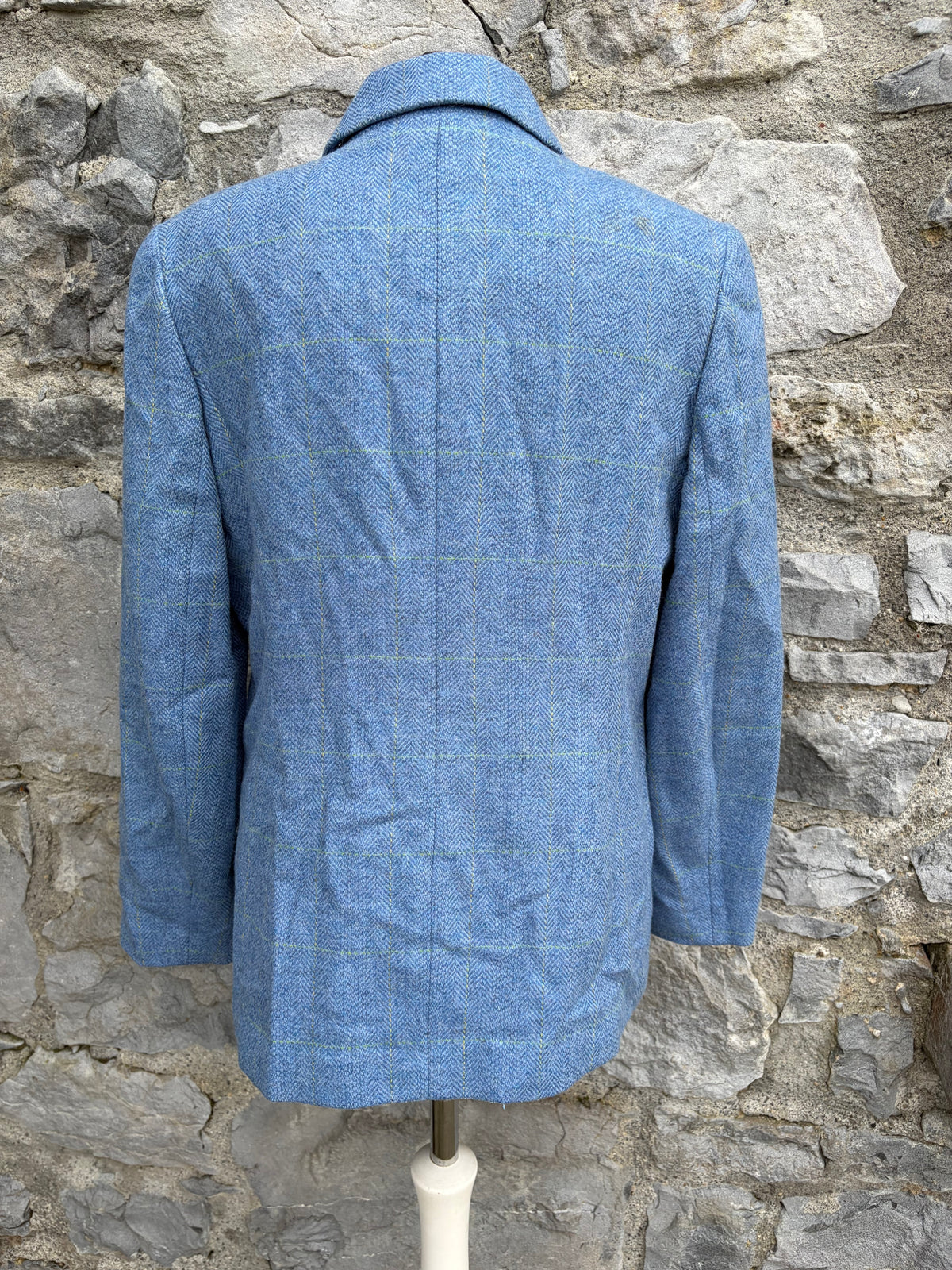 90s blue tweed jacket uk 8-10