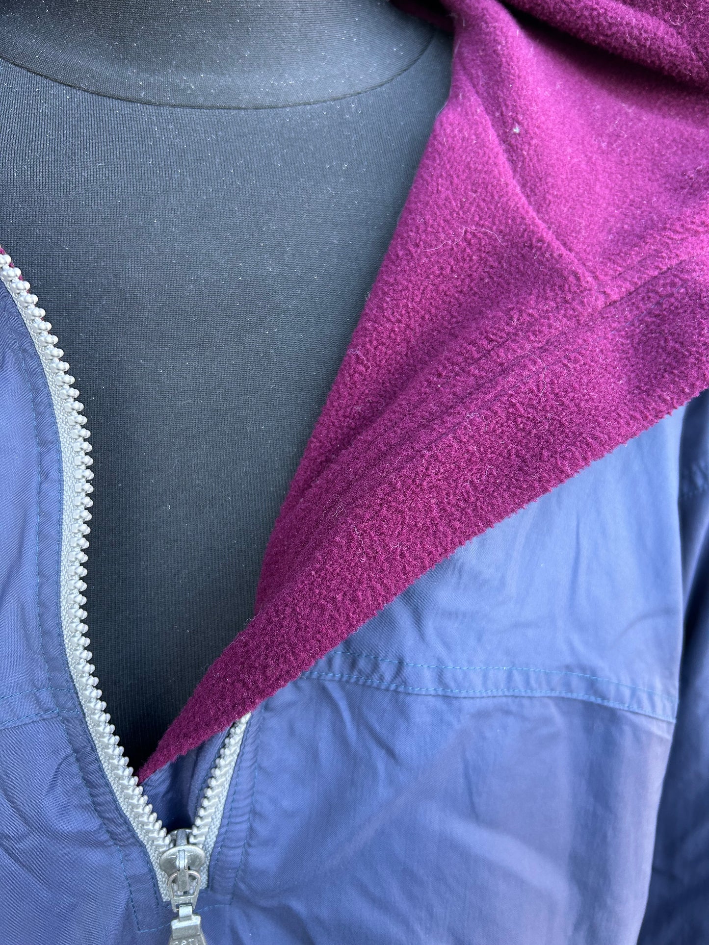 Navy half zip windbreaker Large