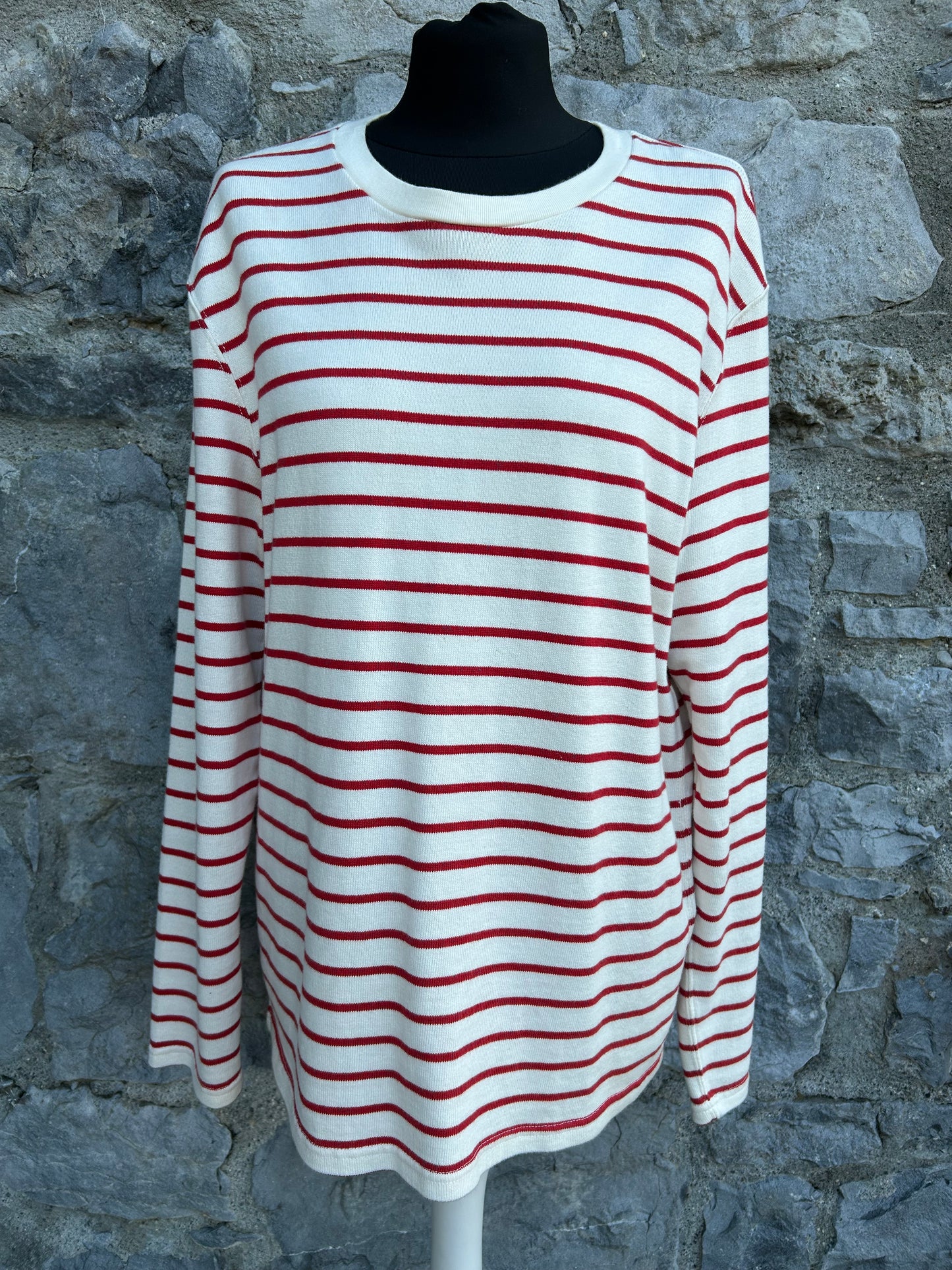 Red stripy top M/L