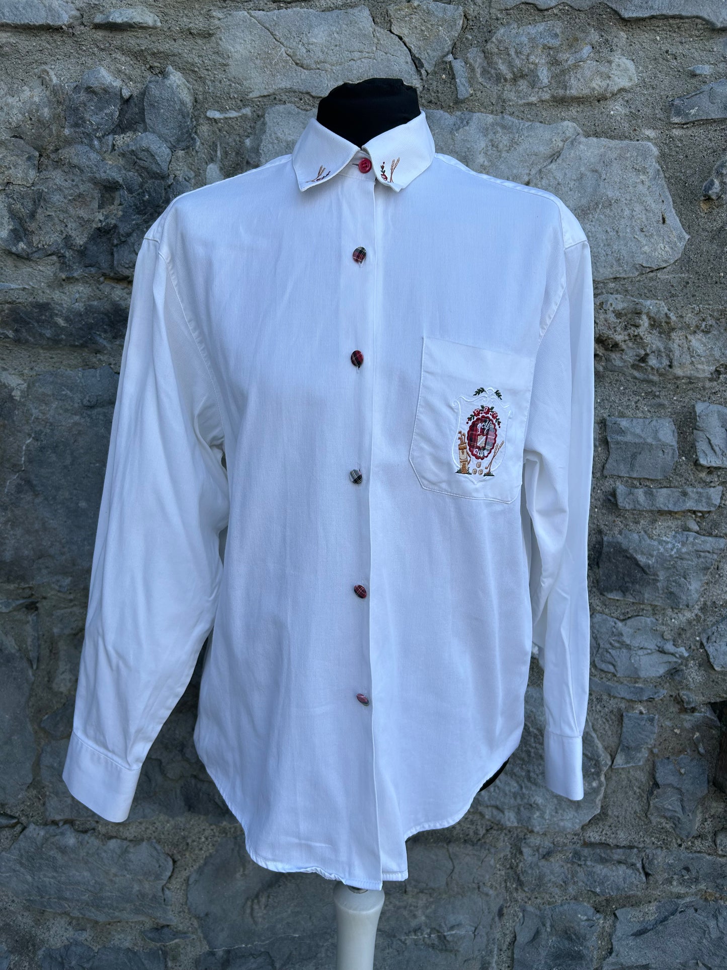 90s golf white shirt XS men