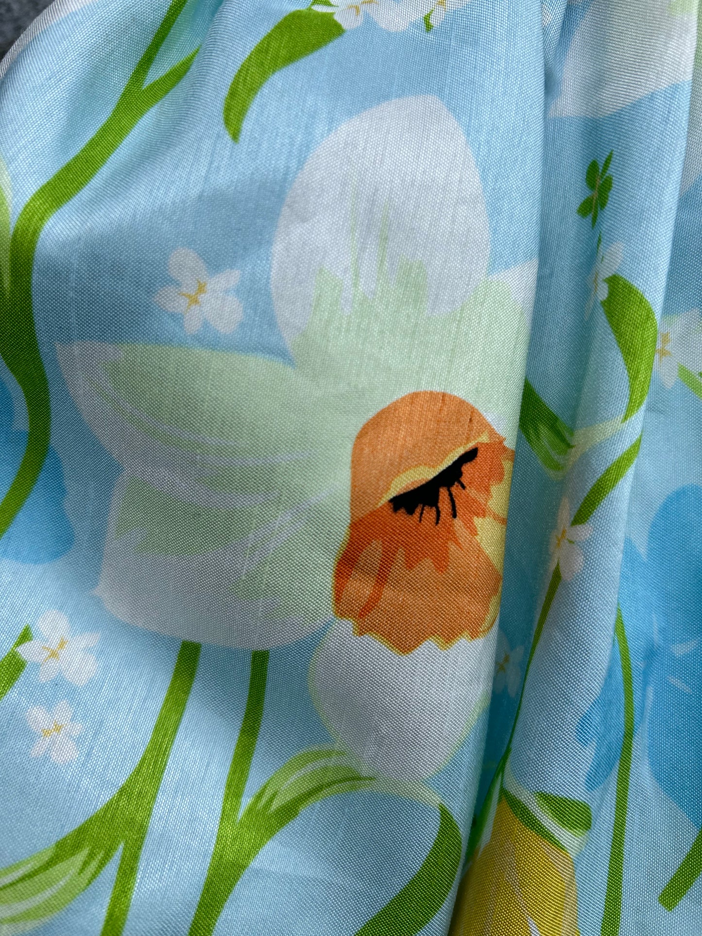 Daffodils blue dress 3-6m (62-68cm)