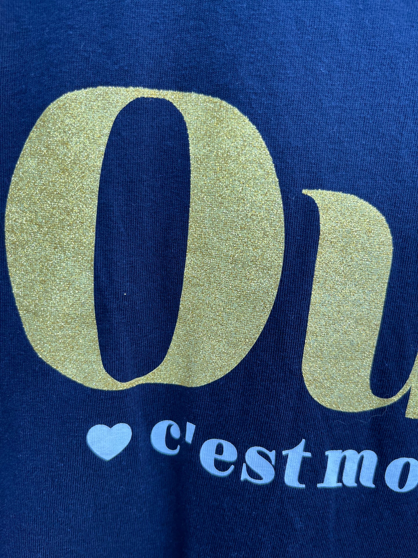 Glitter Qui navy top 9-10y (134-140cm)
