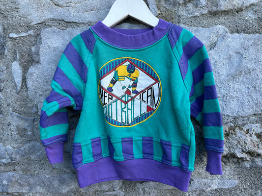 80s football sweatshirt 3-6m (62-68cm)