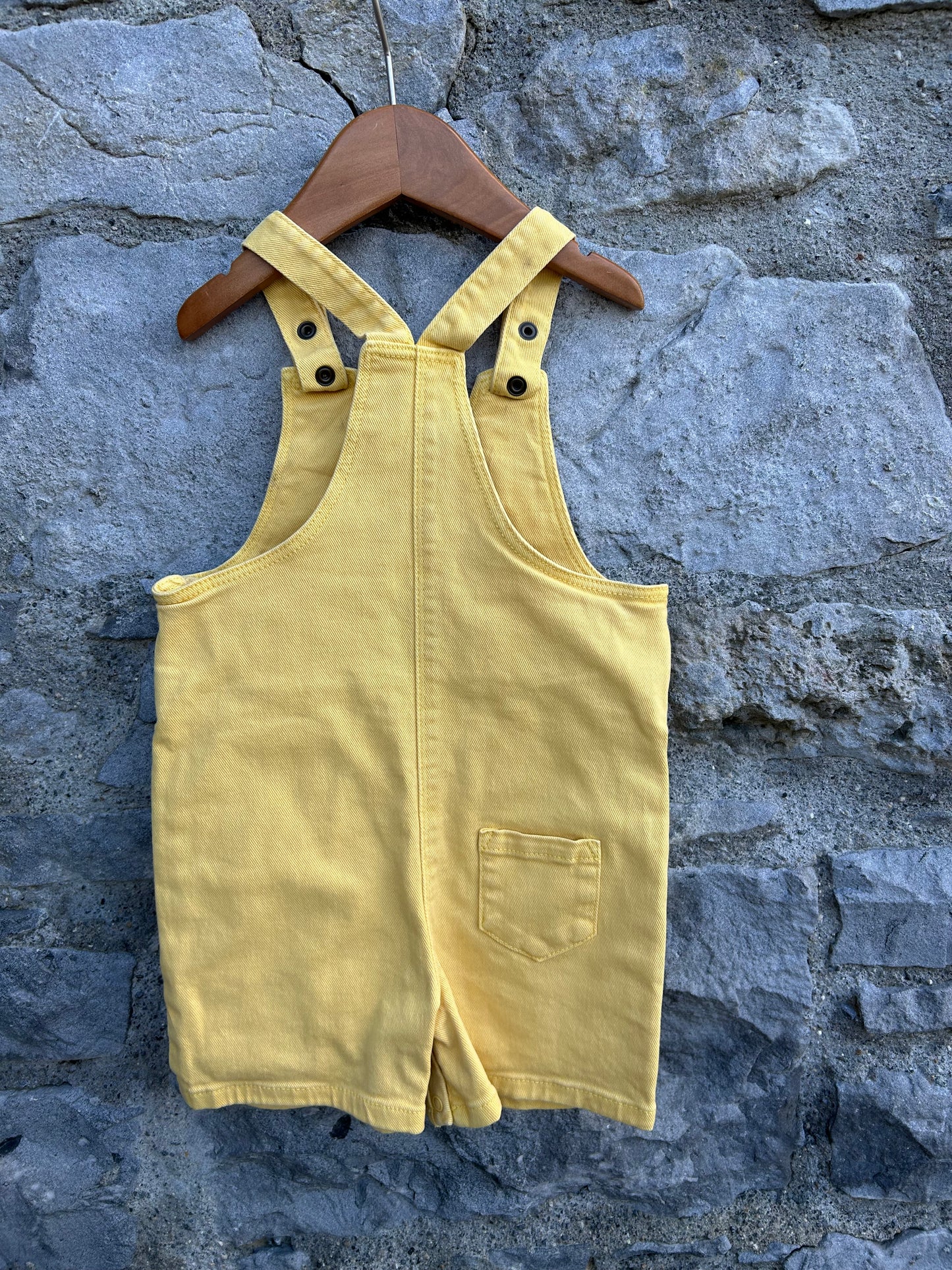 Yellow denim short dungarees 18-24m (86-92cm)